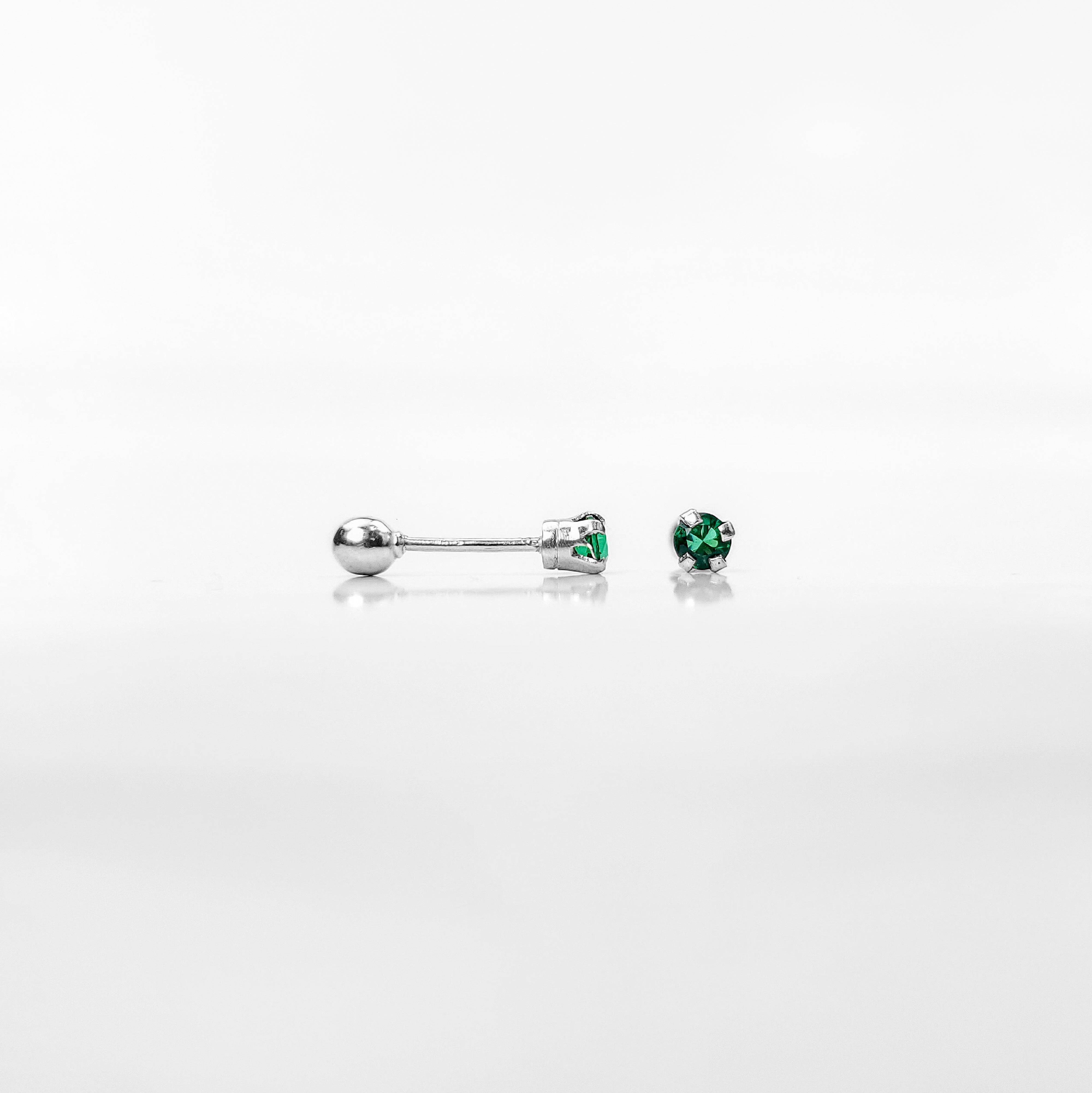 Arete de bolita Verde