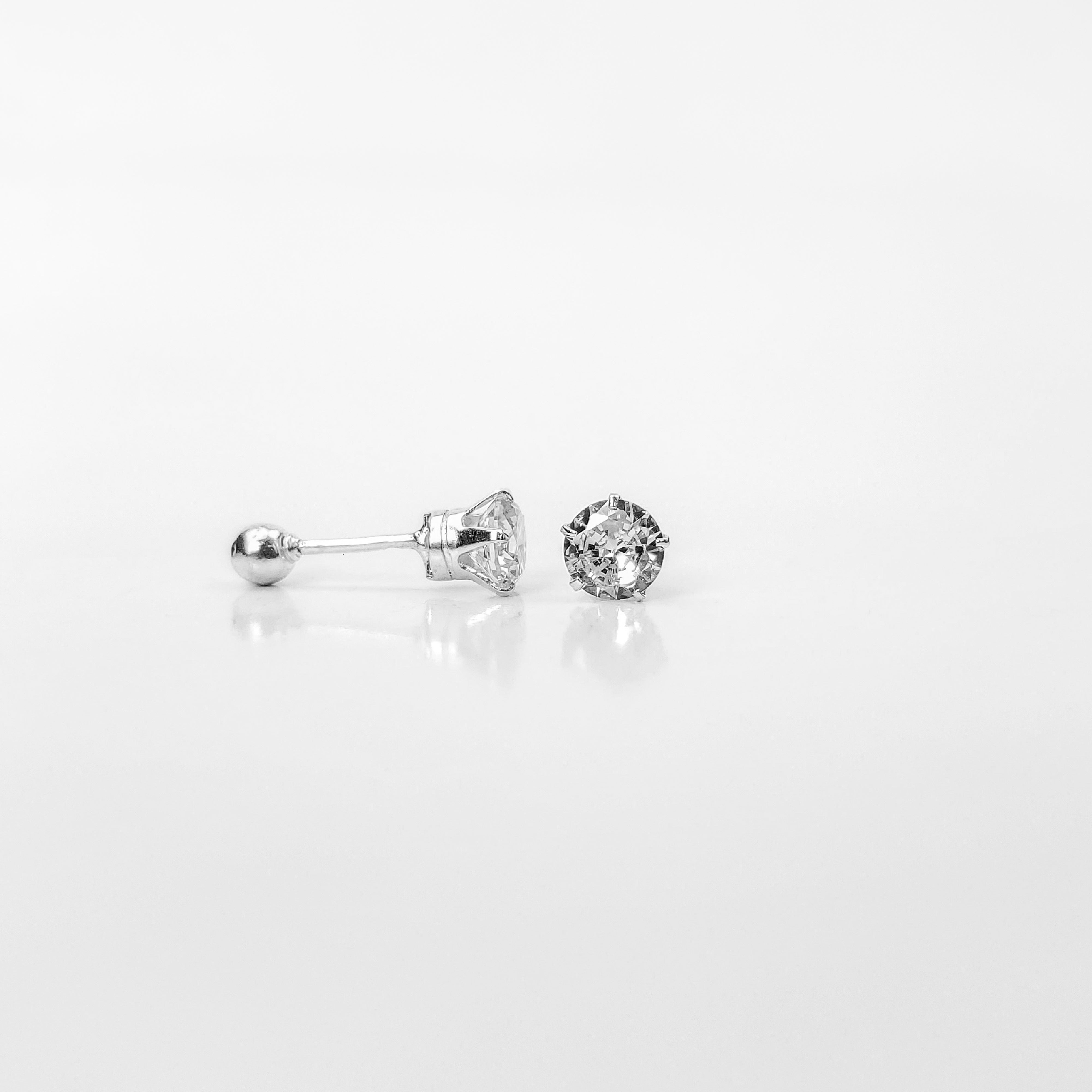 Arete de bolita Blanco