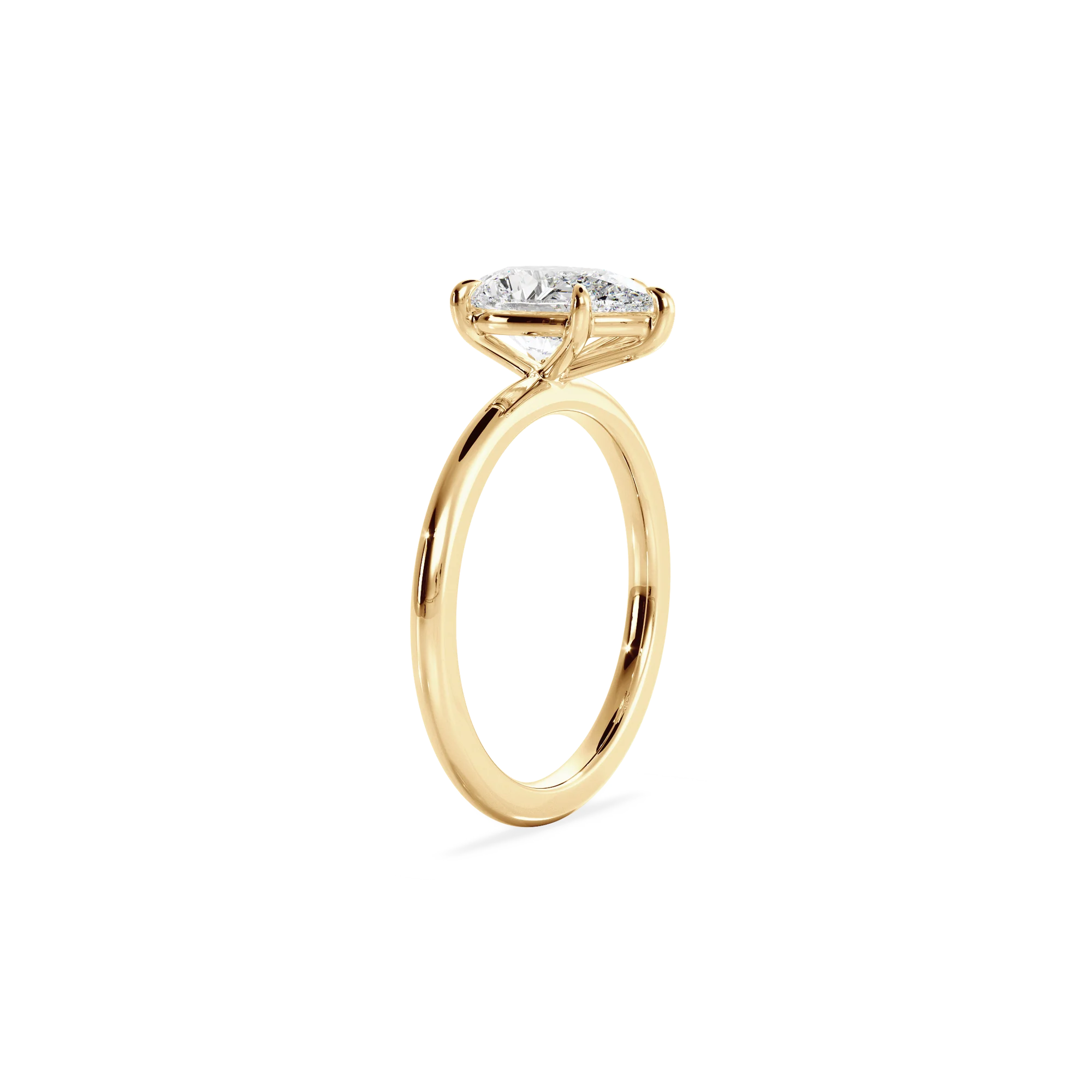 Pear solitaire gold