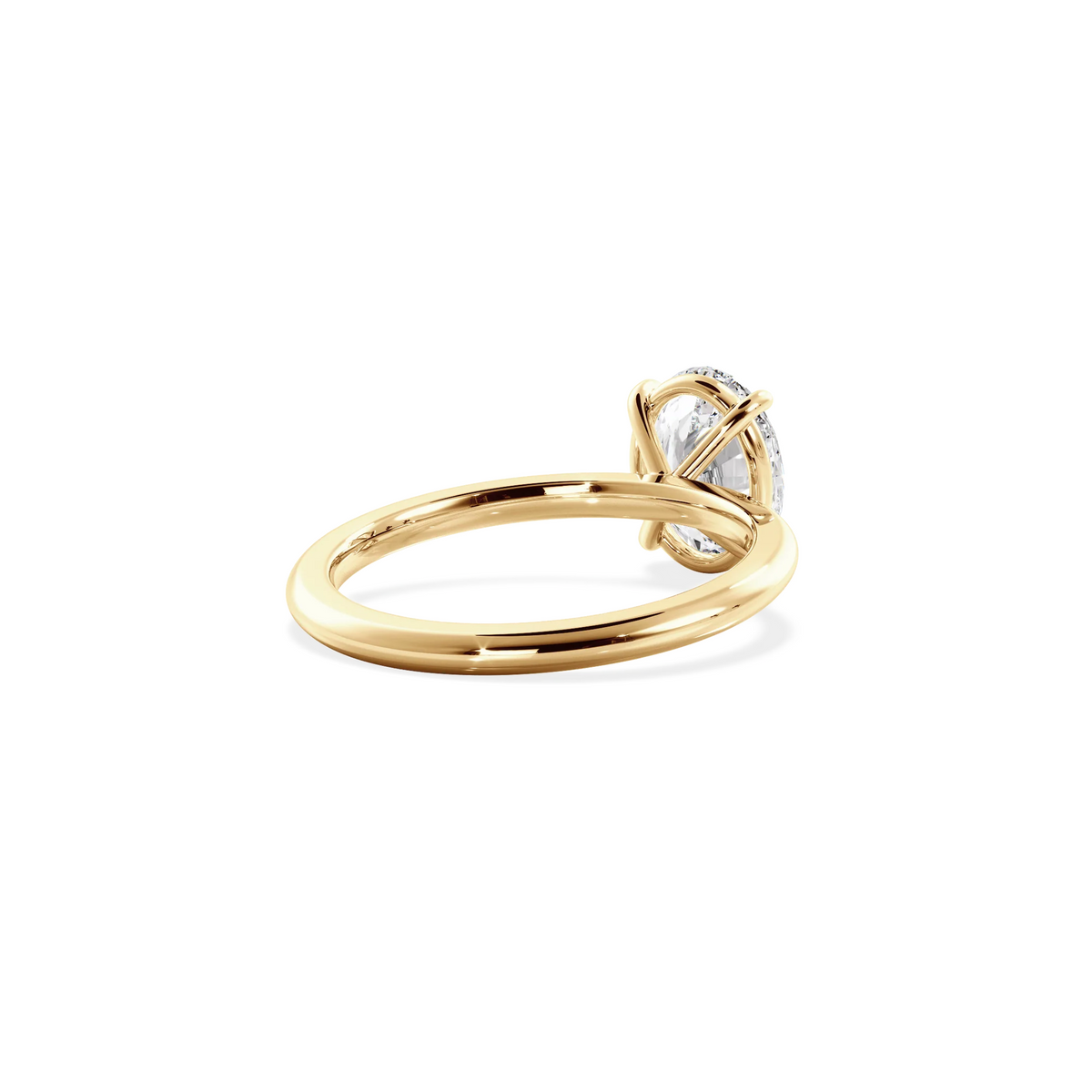 Oval solitaire gold