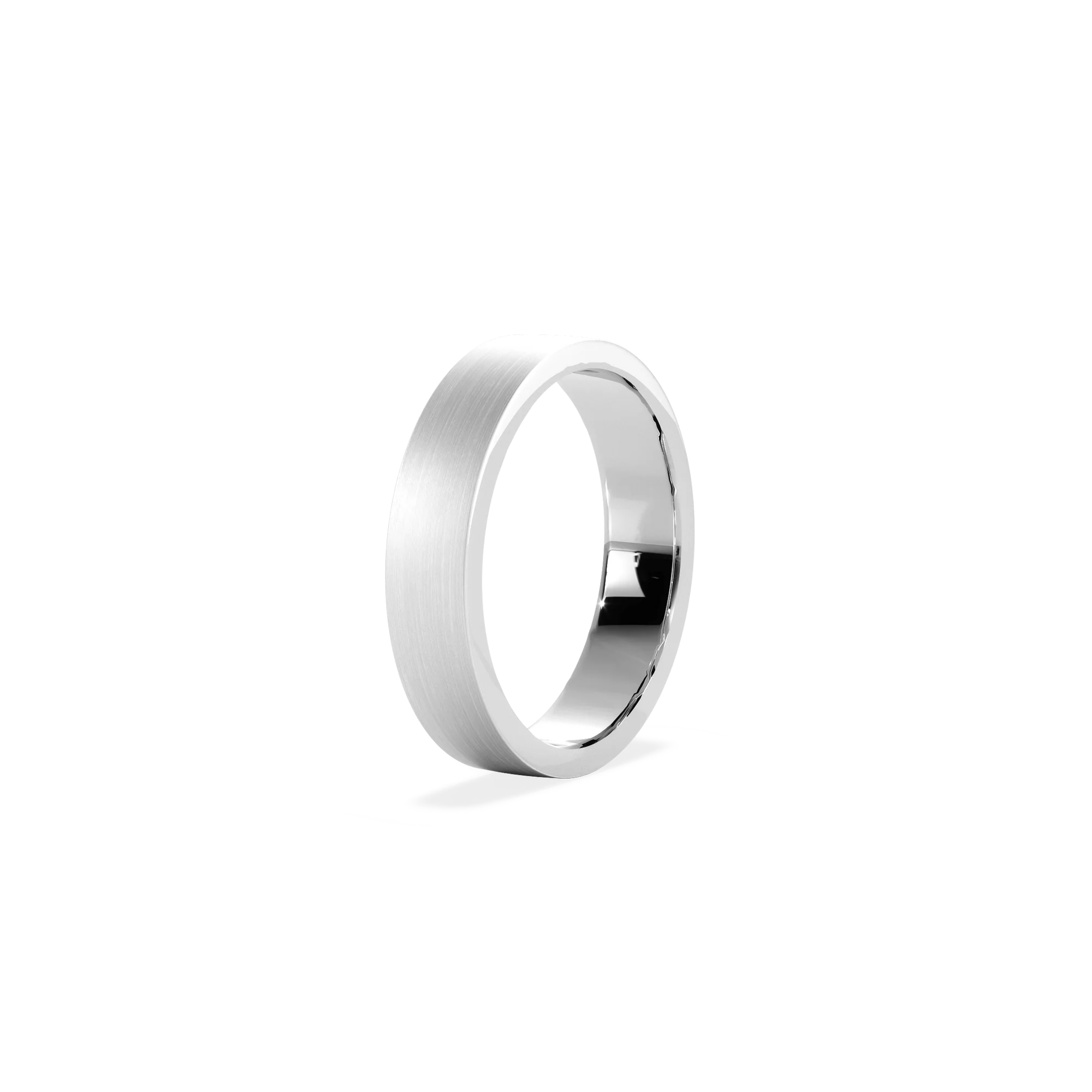 Anillo Lite white gold 4mm Matte