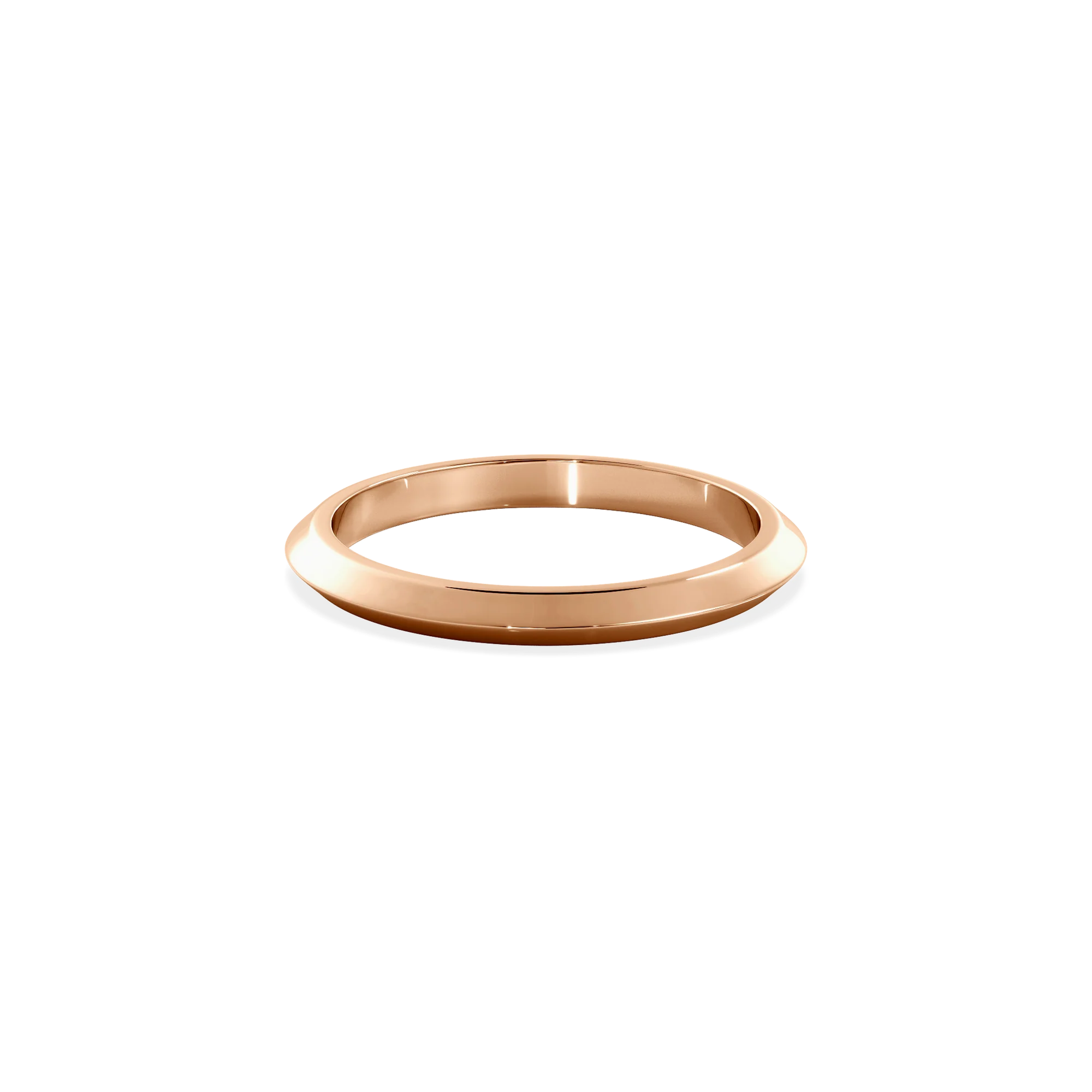 Anillo Lite dos aguas rose gold 2mm Bright