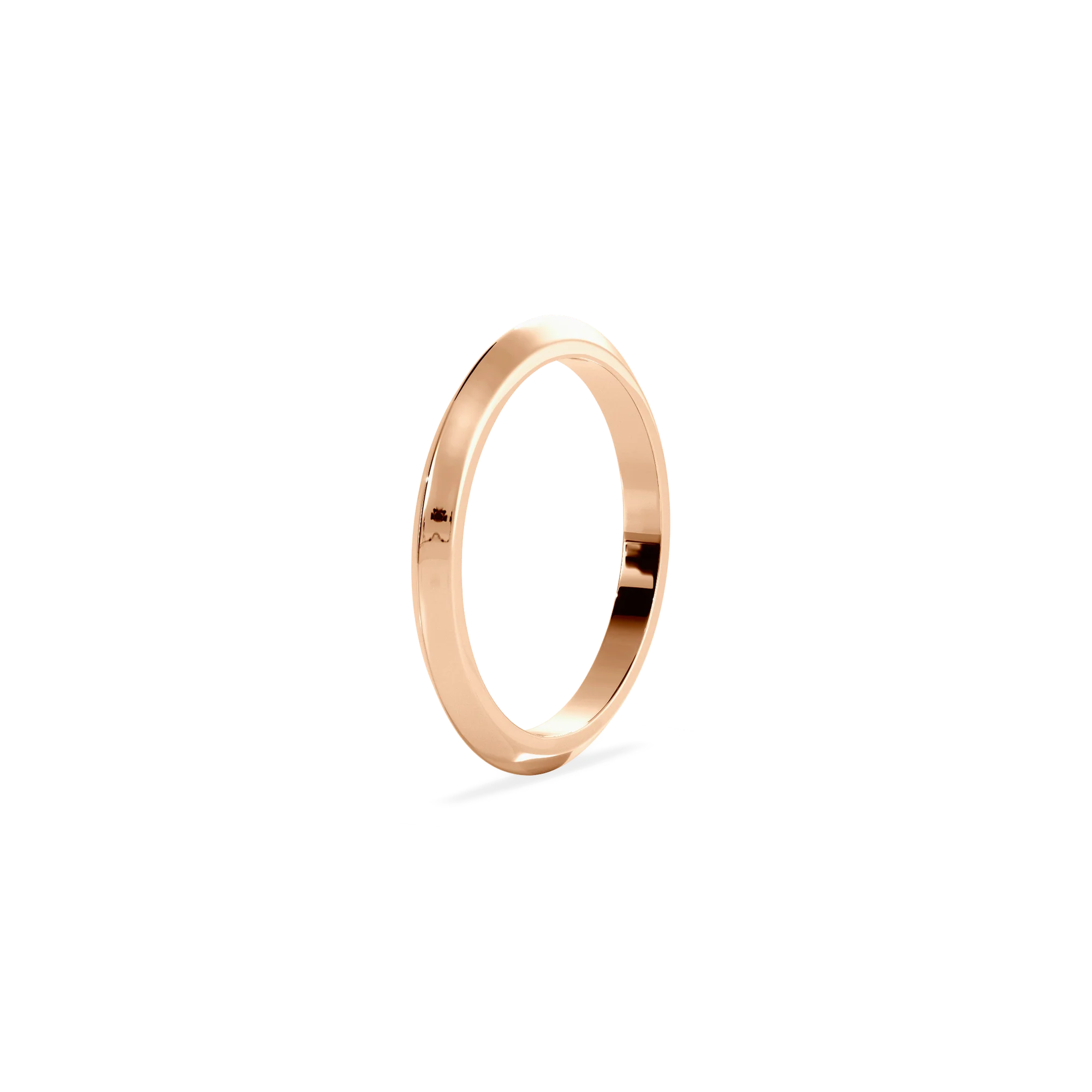 Anillo Lite dos aguas rose gold 2mm Bright
