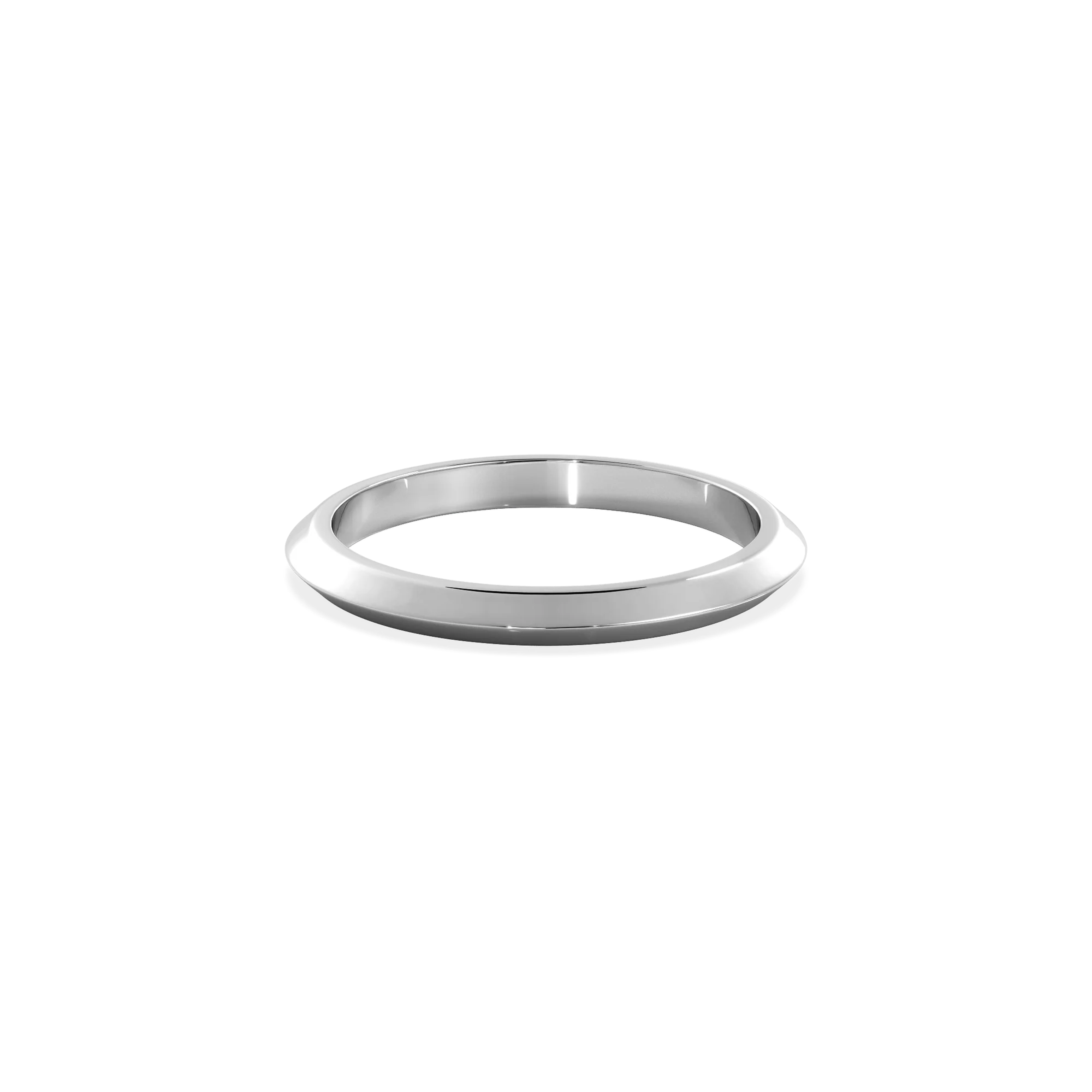 Anillo Lite dos aguas white gold 2mm Bright
