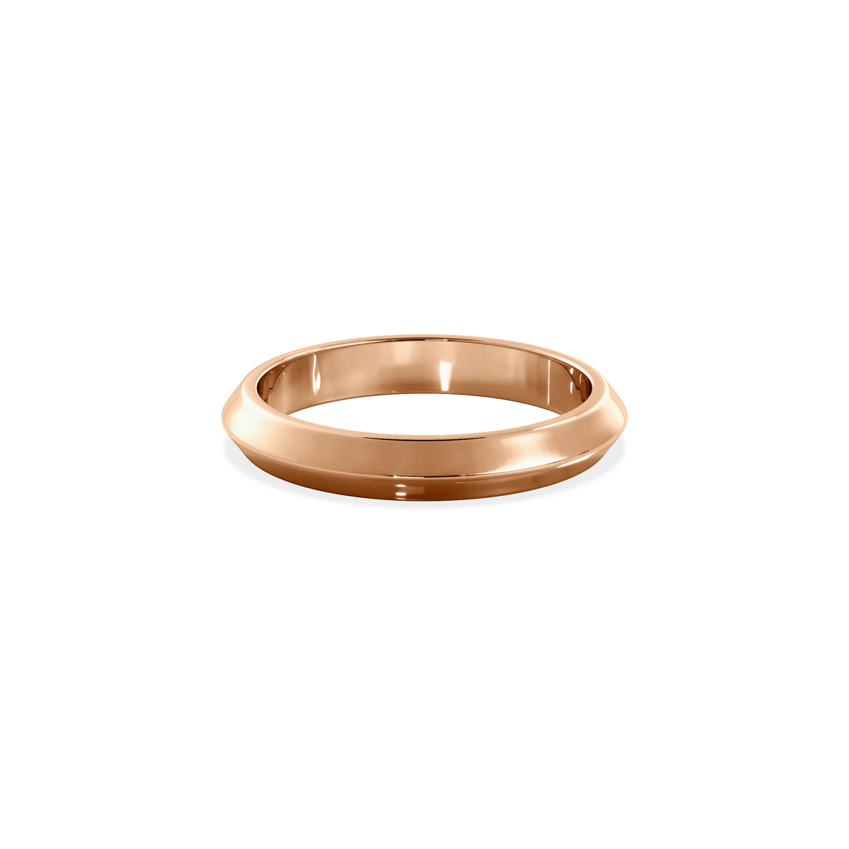 Anillo Lite dos aguas rose gold 3mm Bright