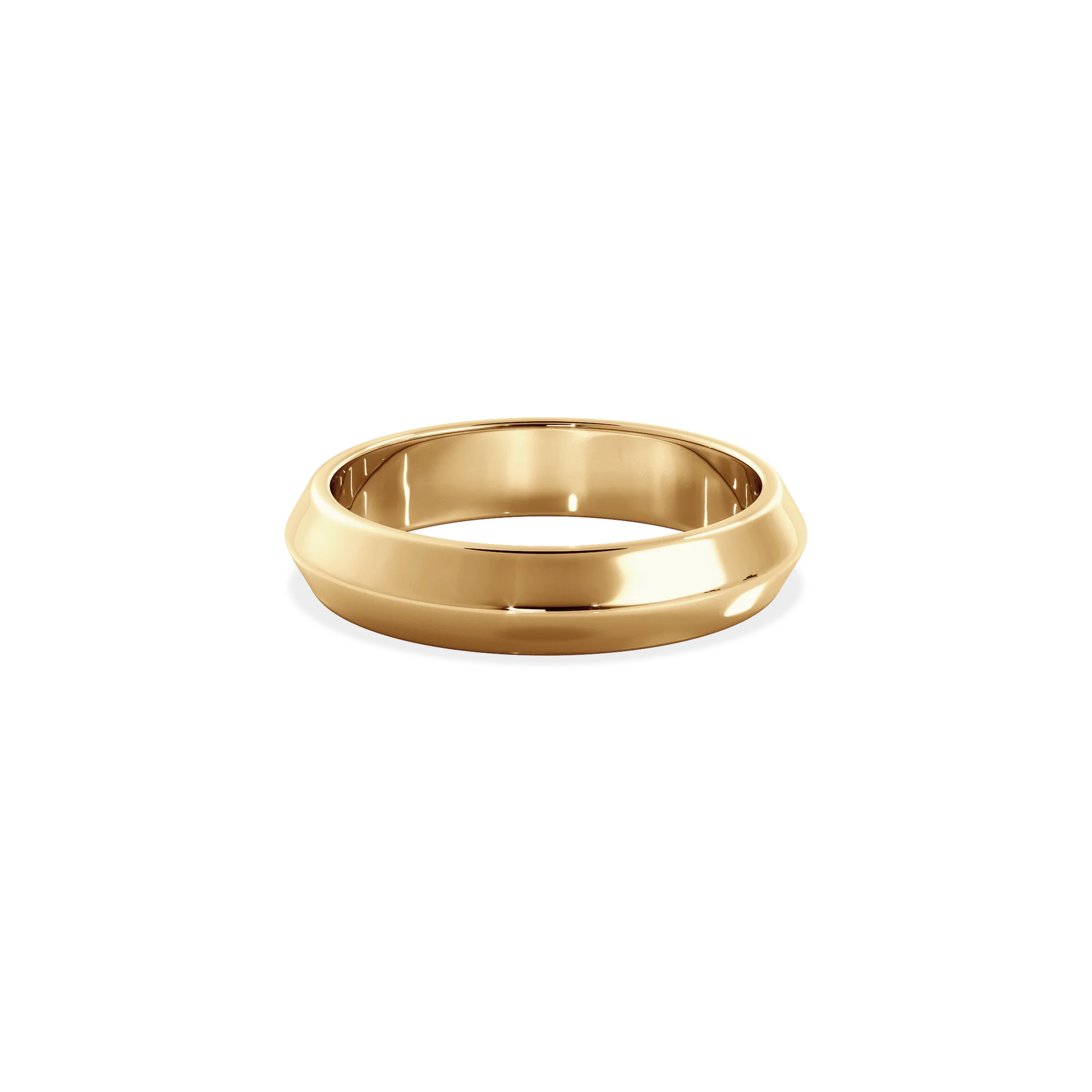 Anillo Lite gold dos aguas 4mm Bright