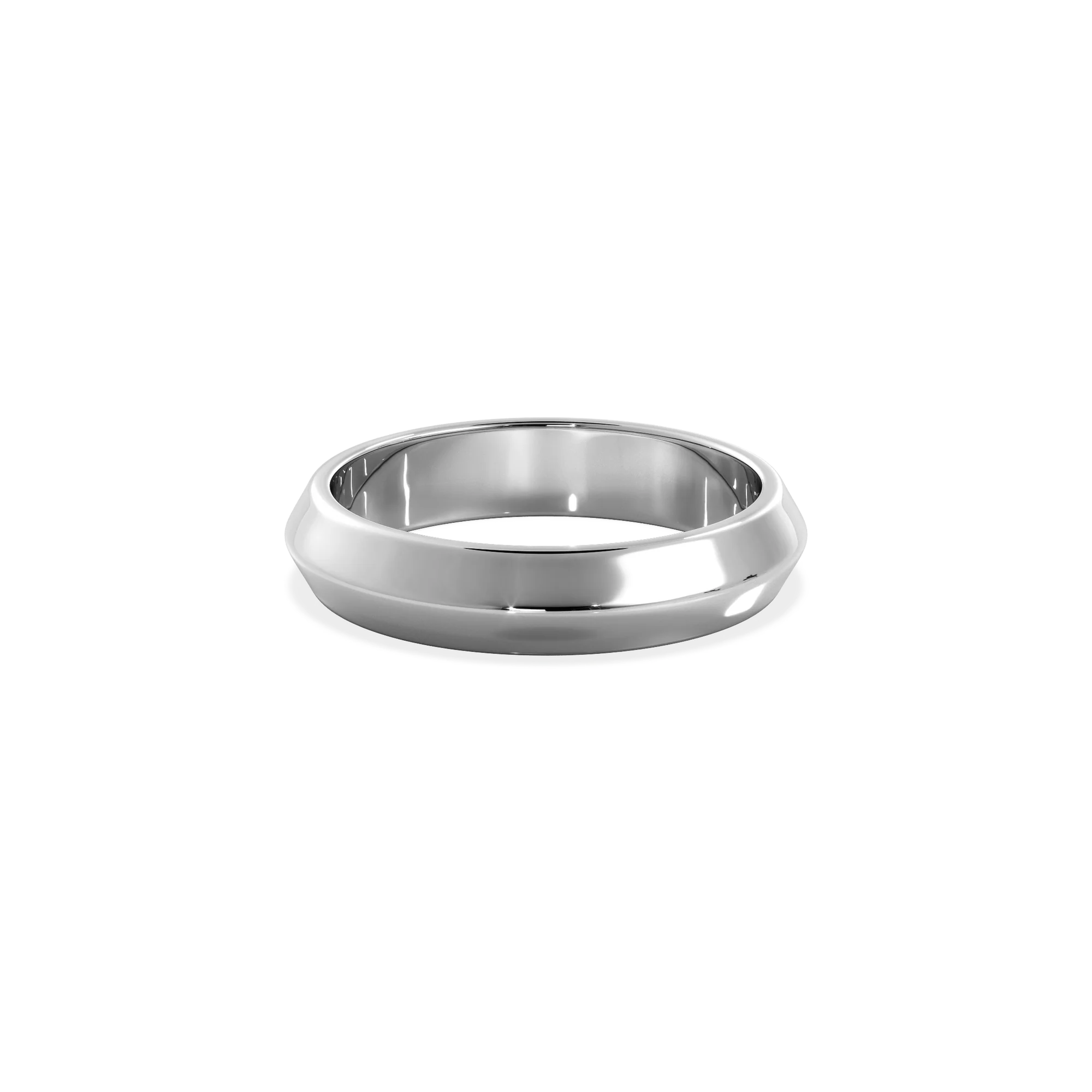 Anillo Lite dos aguas white gold 4mm Bright