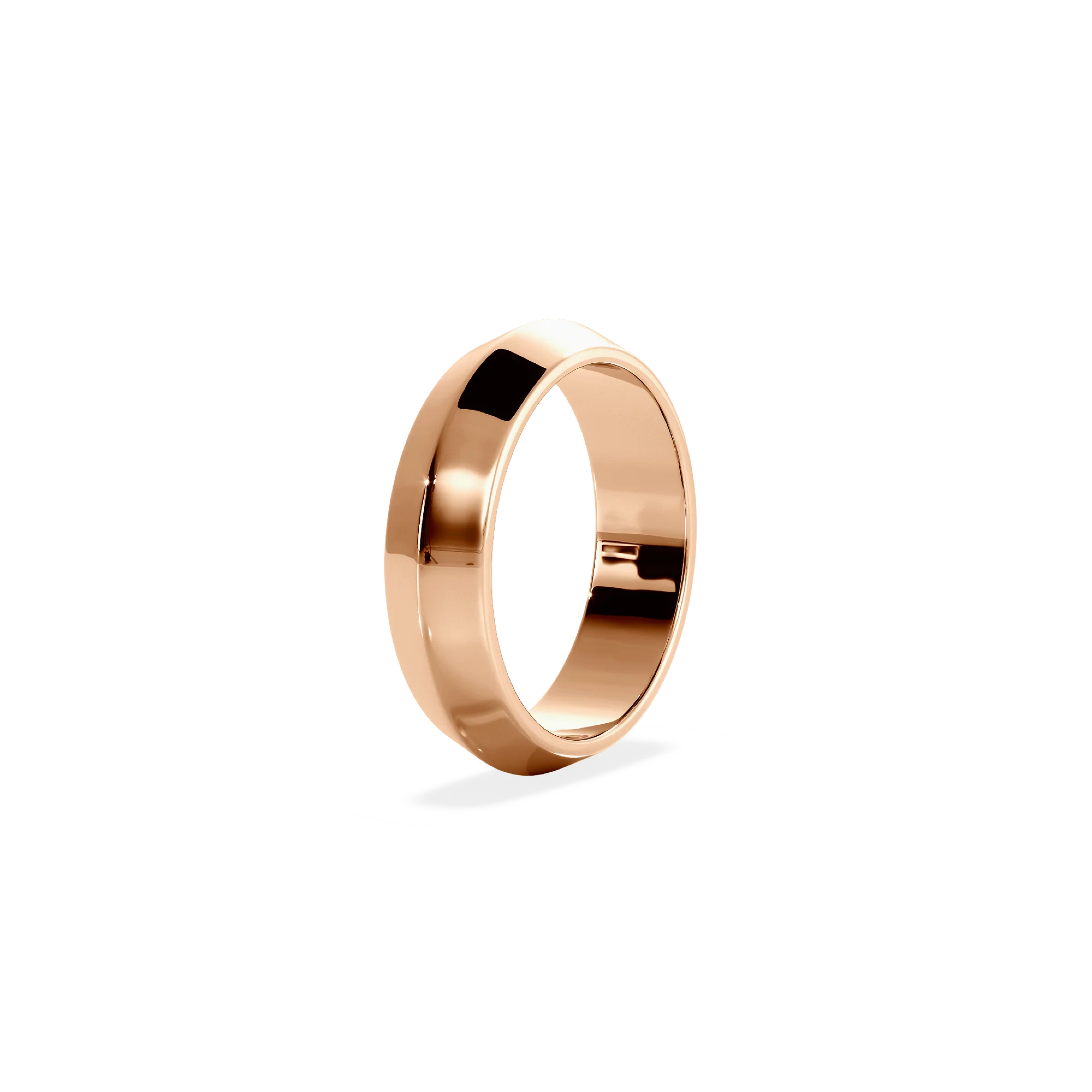 Anillo Lite dos aguas rose gold 5mm Bright