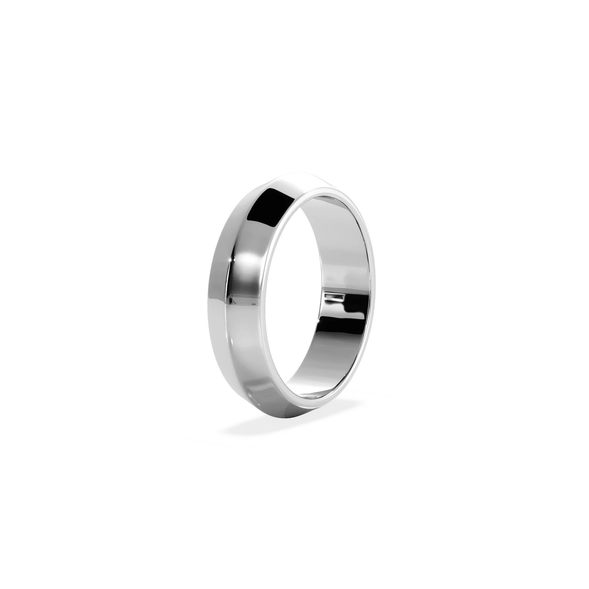 Anillo Lite dos aguas white gold 5mm Bright