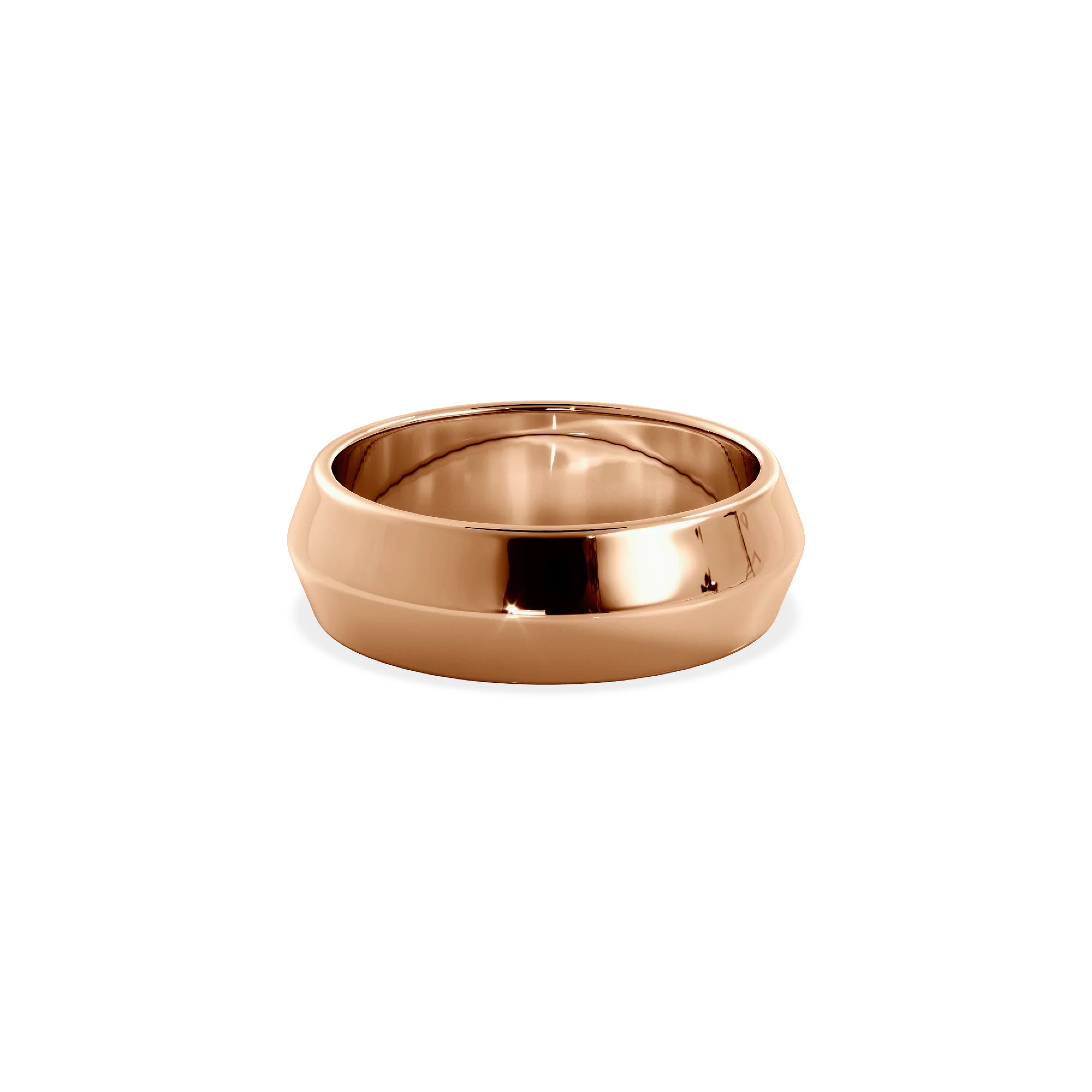 Anillo Lite dos aguas rose gold 6mm Bright