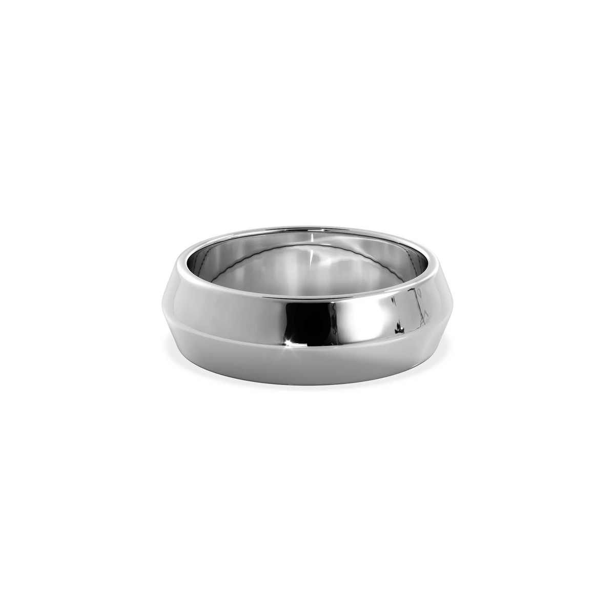 Anillo Lite dos aguas white gold 6mm Bright