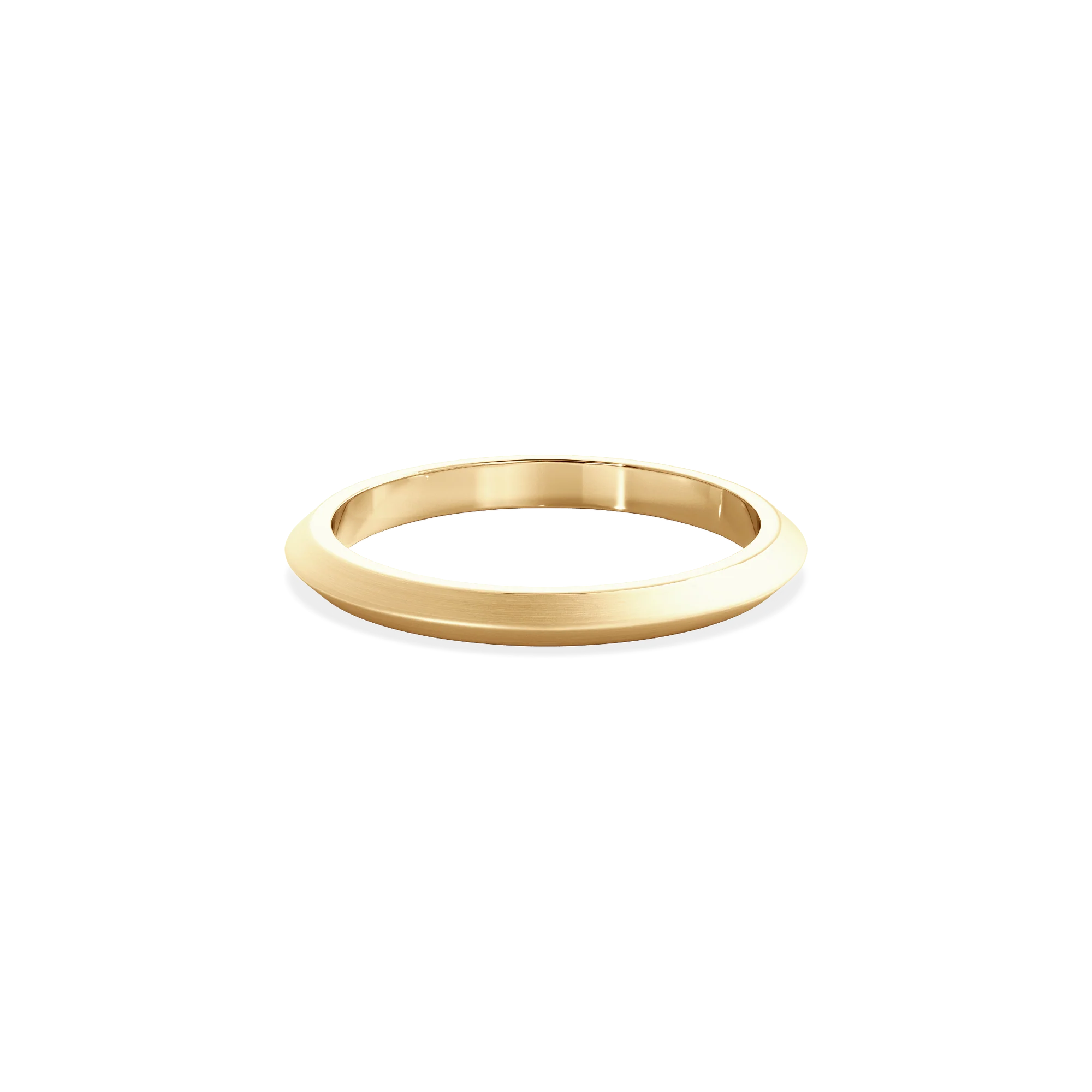 Anillo Lite gold dos aguas 2mm matte
