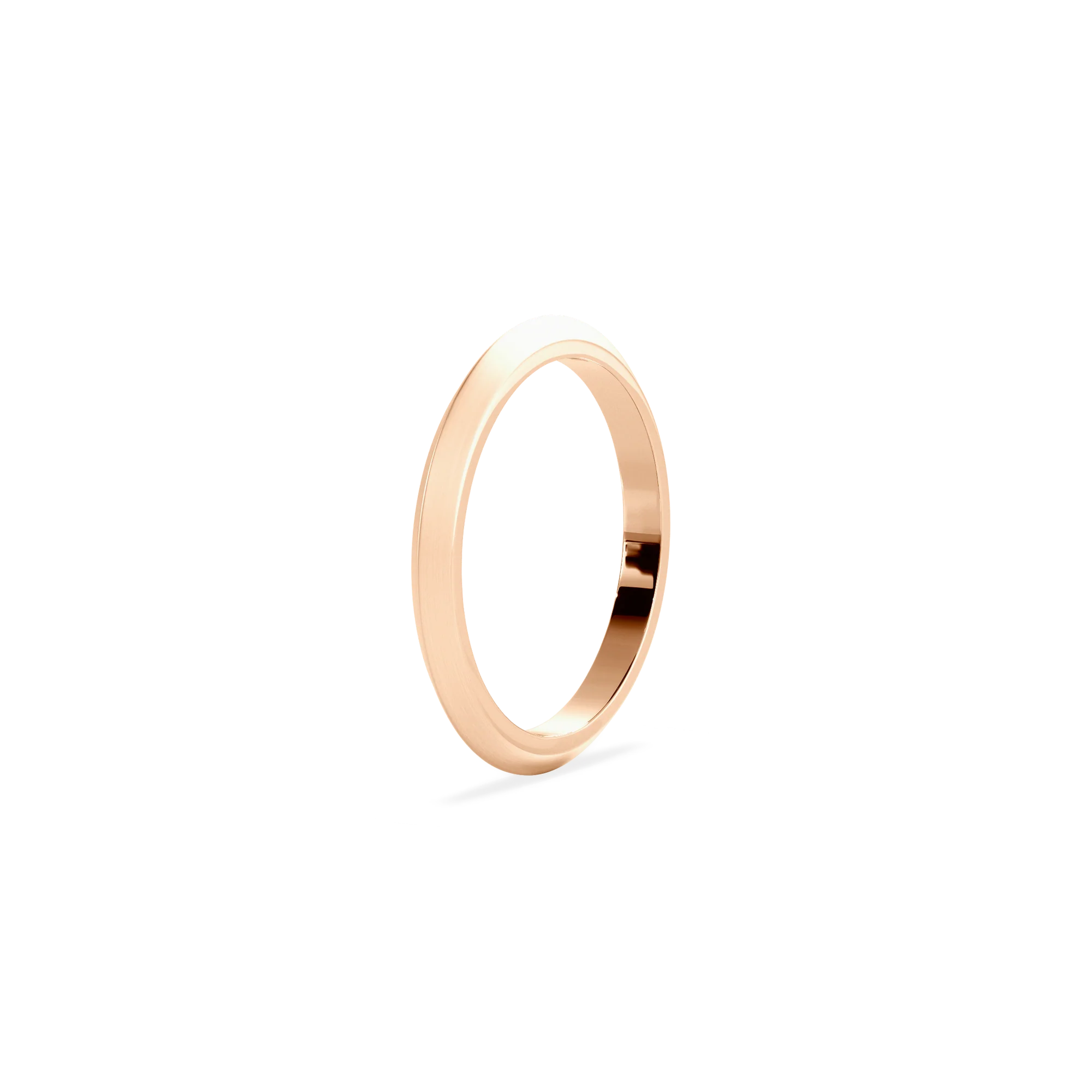 Anillo Lite dos aguas rose gold 2mm matte