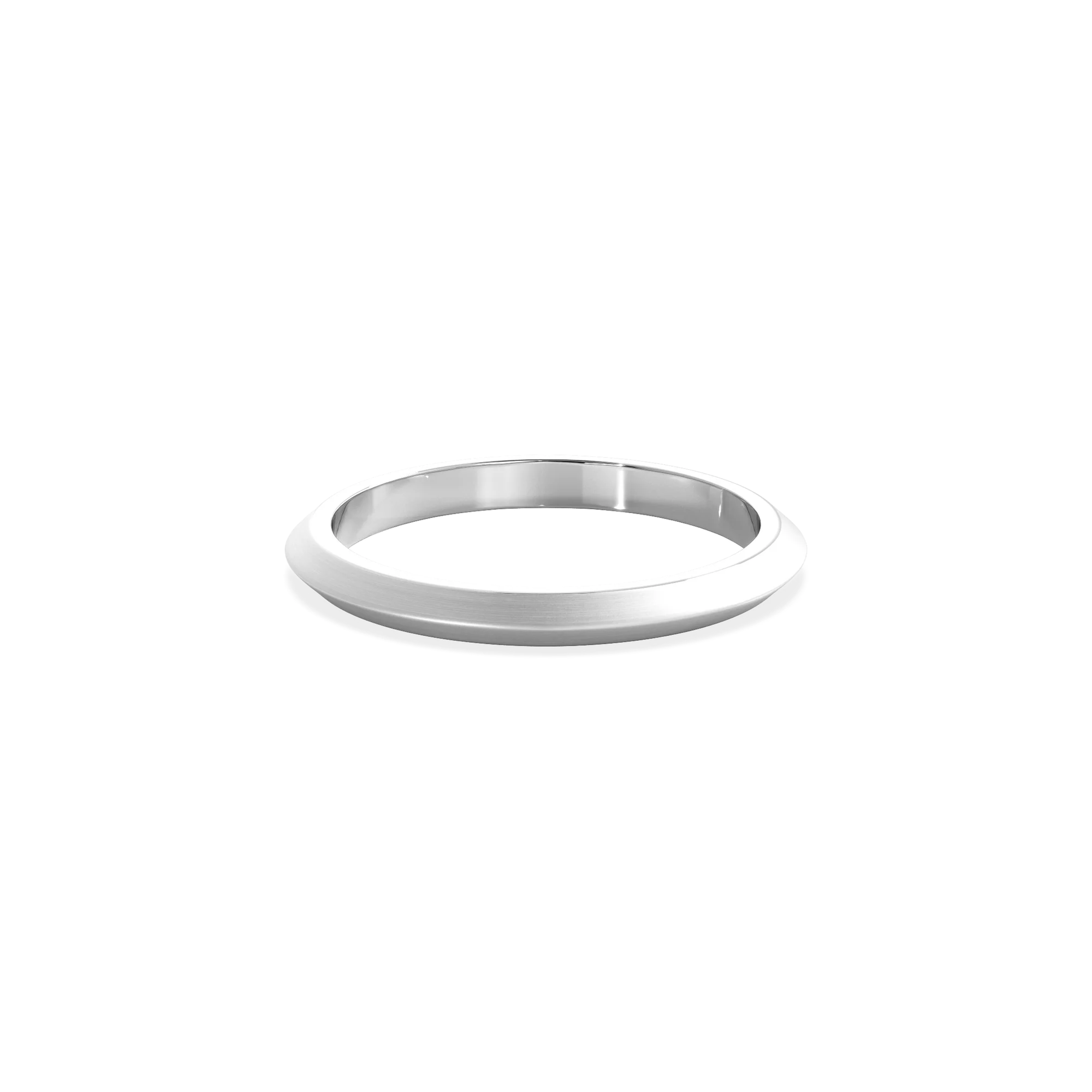 Anillo Lite dos aguas Silver 2mm matte