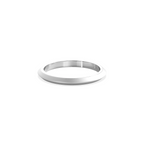 Anillo Lite dos aguas white gold 2mm matte