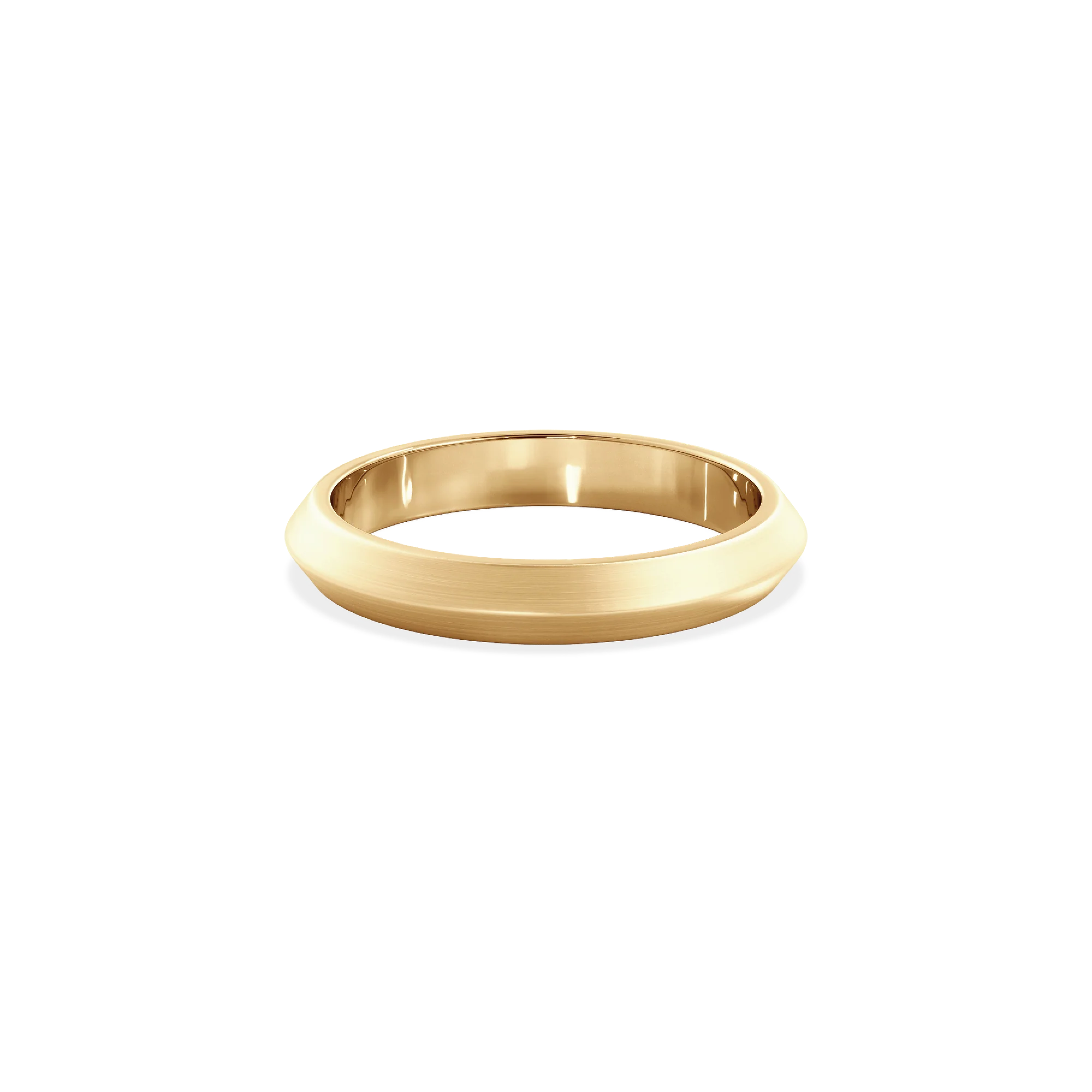 Anillo Lite gold dos aguas 3mm matte