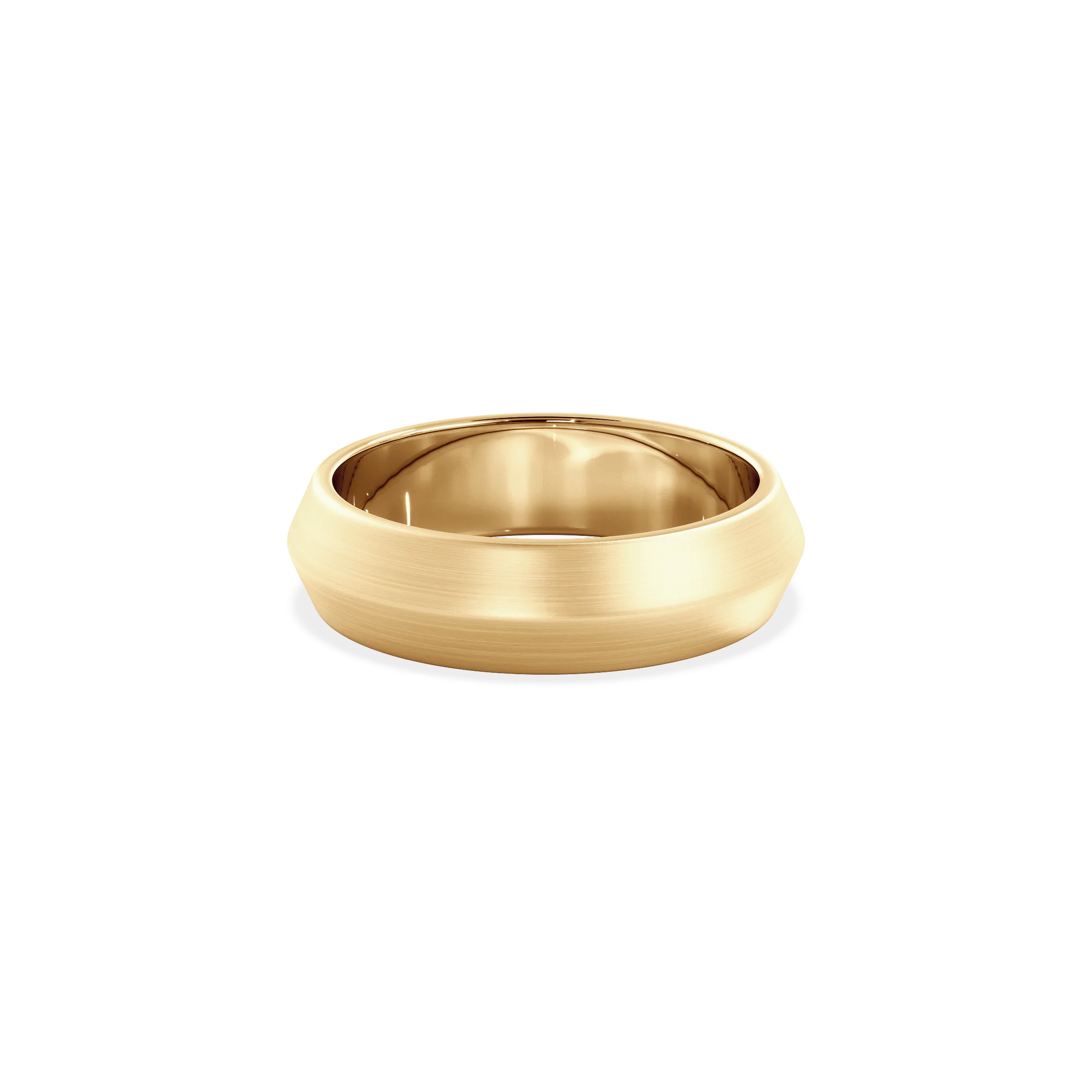 Anillo Lite gold dos aguas 5mm matte