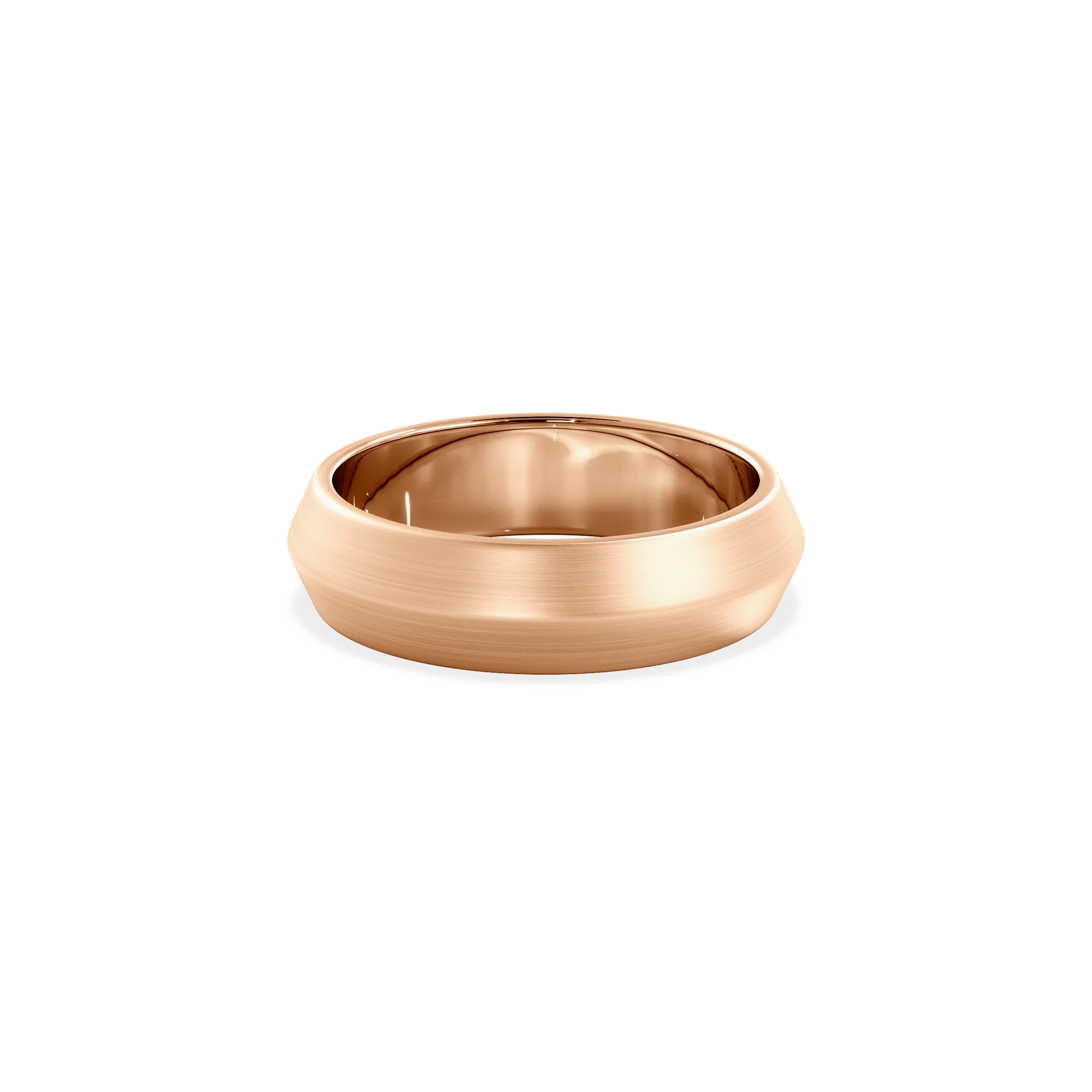 Anillo Lite dos aguas rose gold 5mm matte
