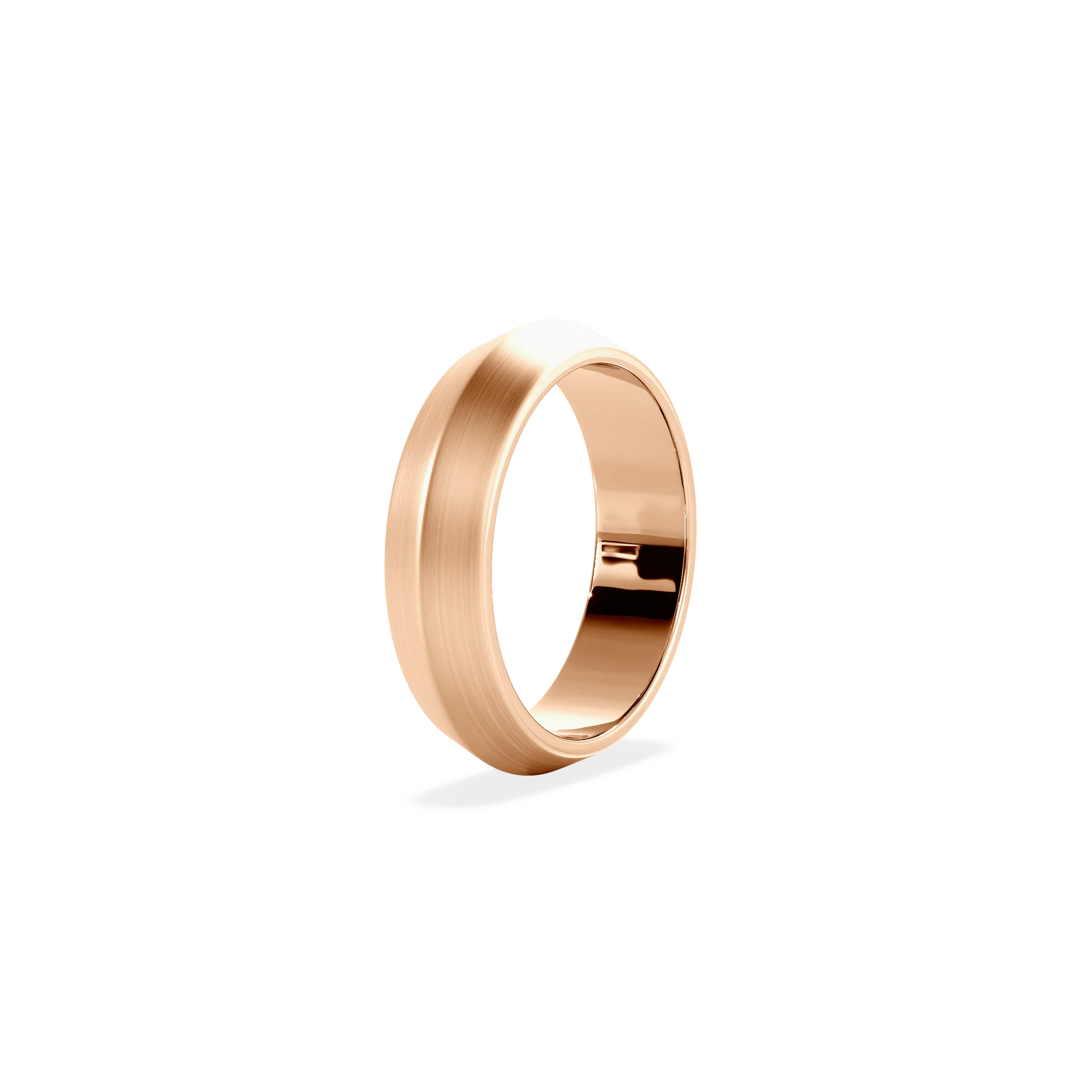 Anillo Lite dos aguas rose gold 5mm matte
