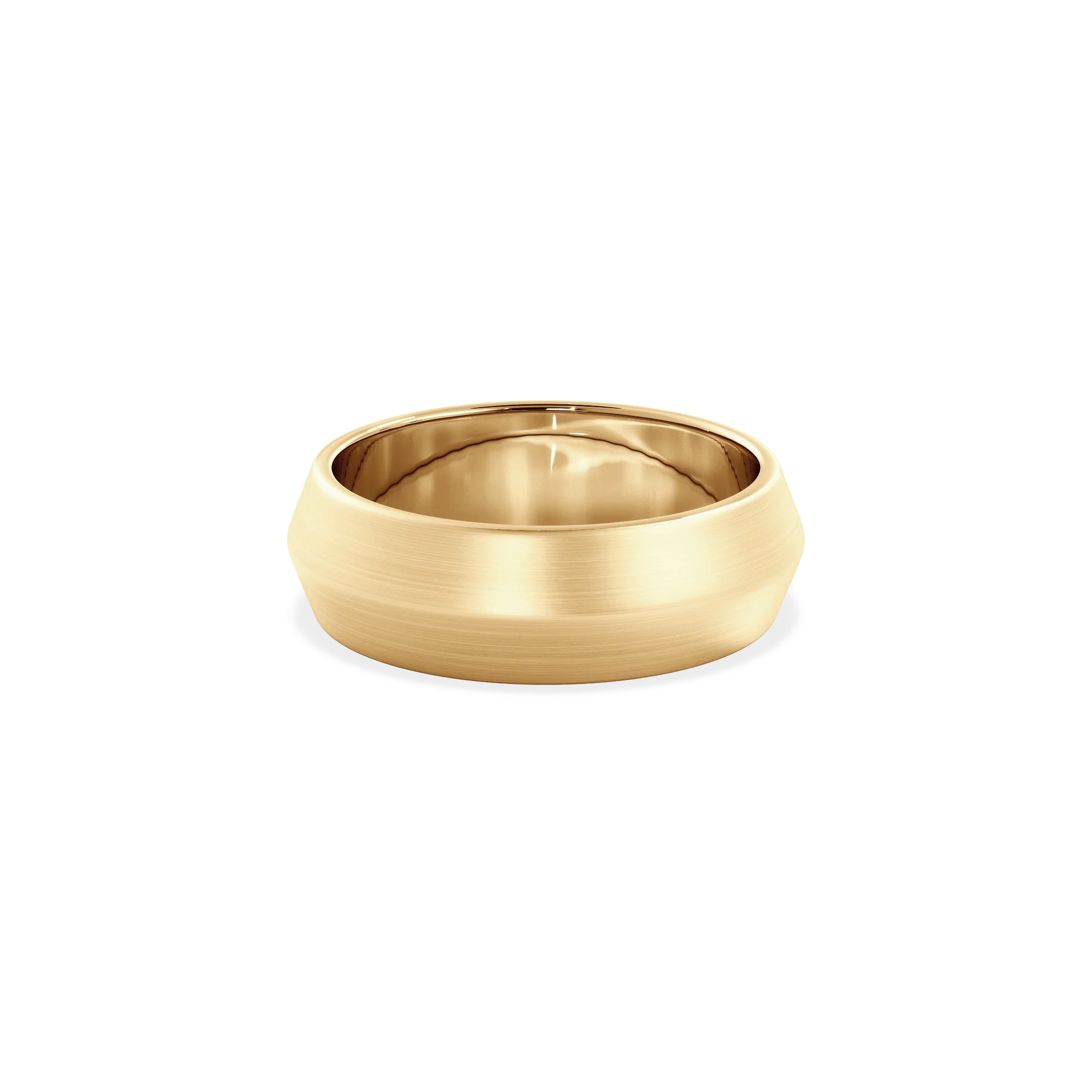 Anillo Lite gold dos aguas 6mm matte