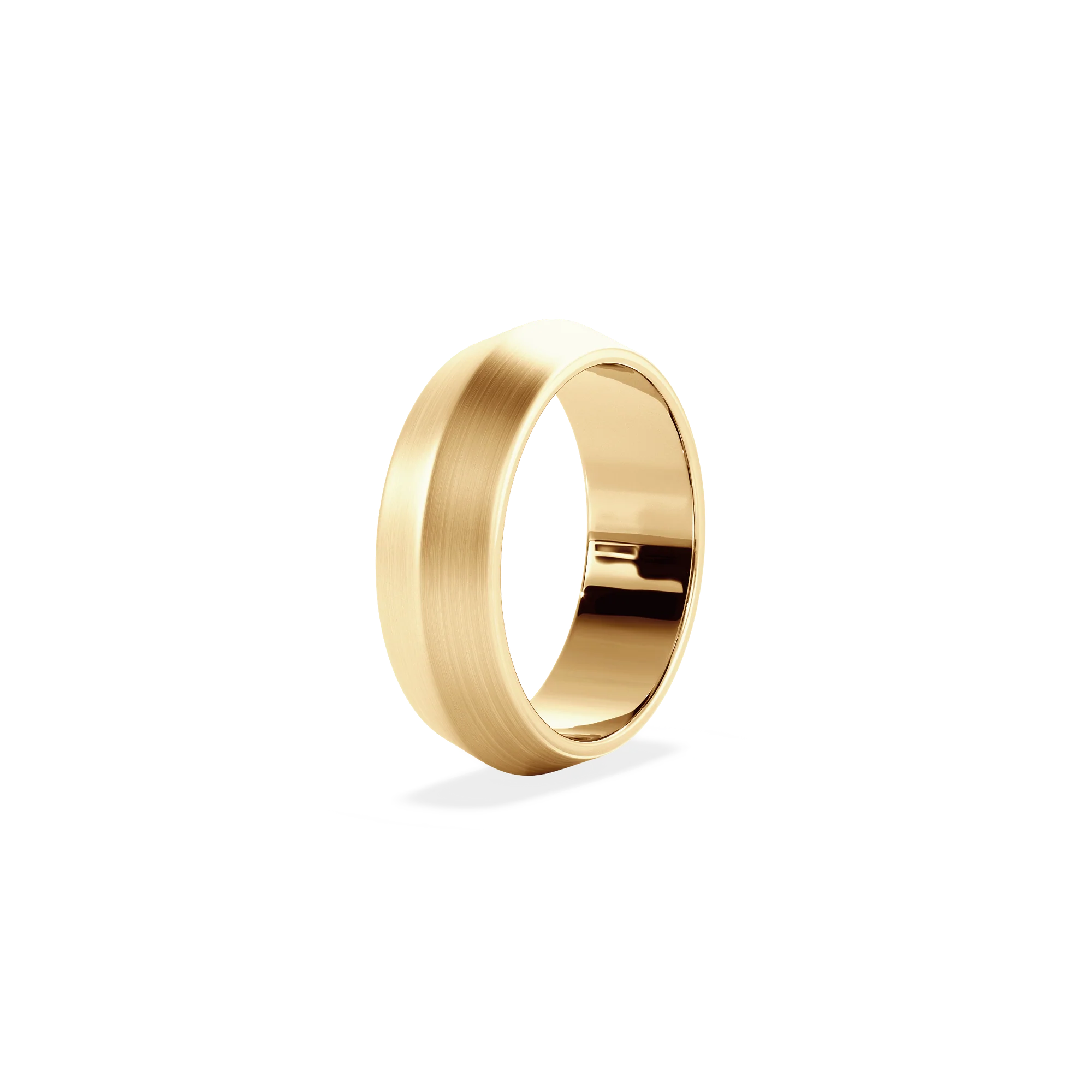 Anillo Lite gold dos aguas 6mm matte