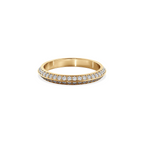 Anillo Lite dos aguas con doble pavé gold