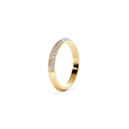 Anillo Lite dos aguas con doble pavé gold