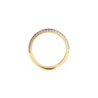 Anillo Lite dos aguas con doble pavé gold