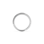 Anillo Lite dos aguas white gold 3mm doble pavé