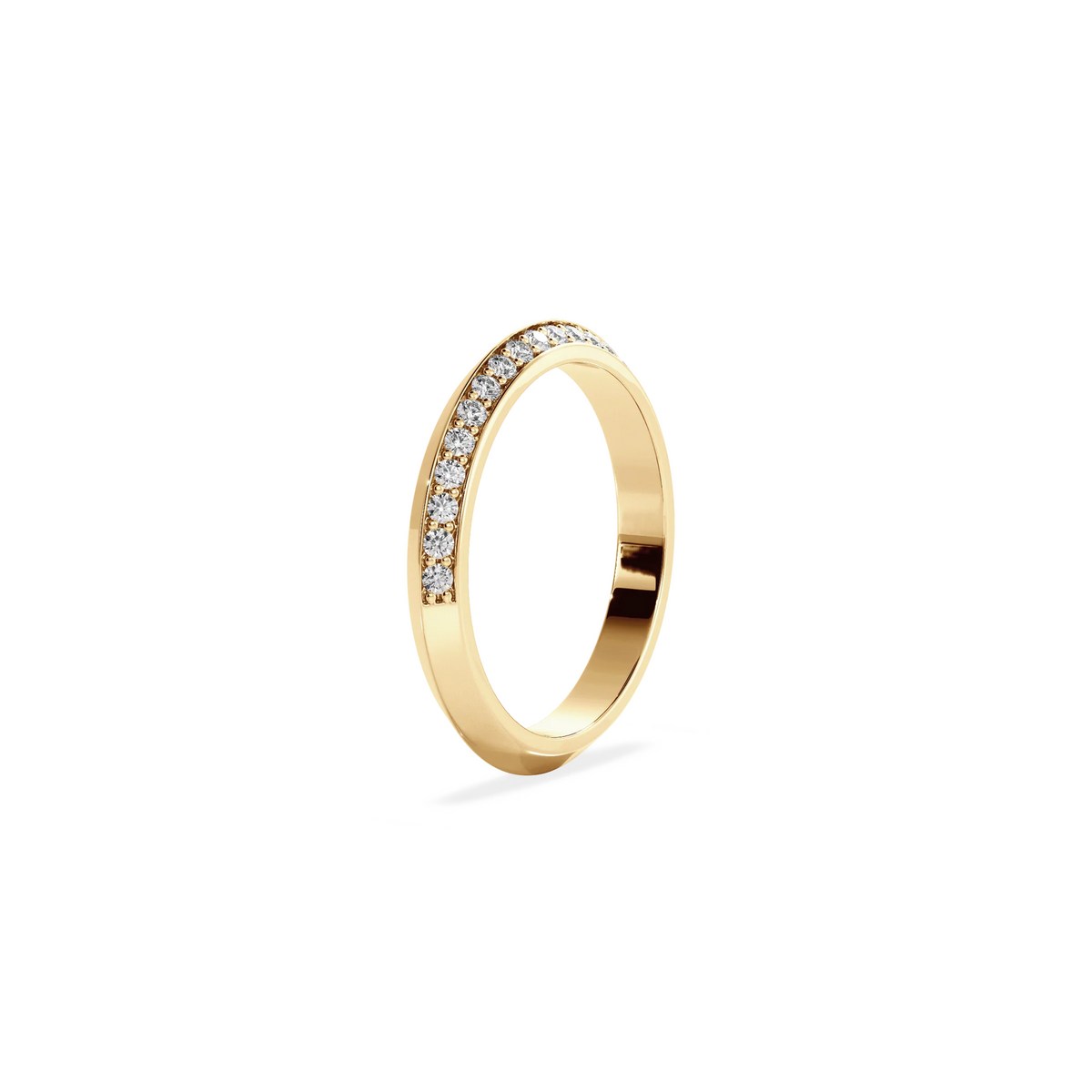 Anillo Lite dos aguas gold con  pavé