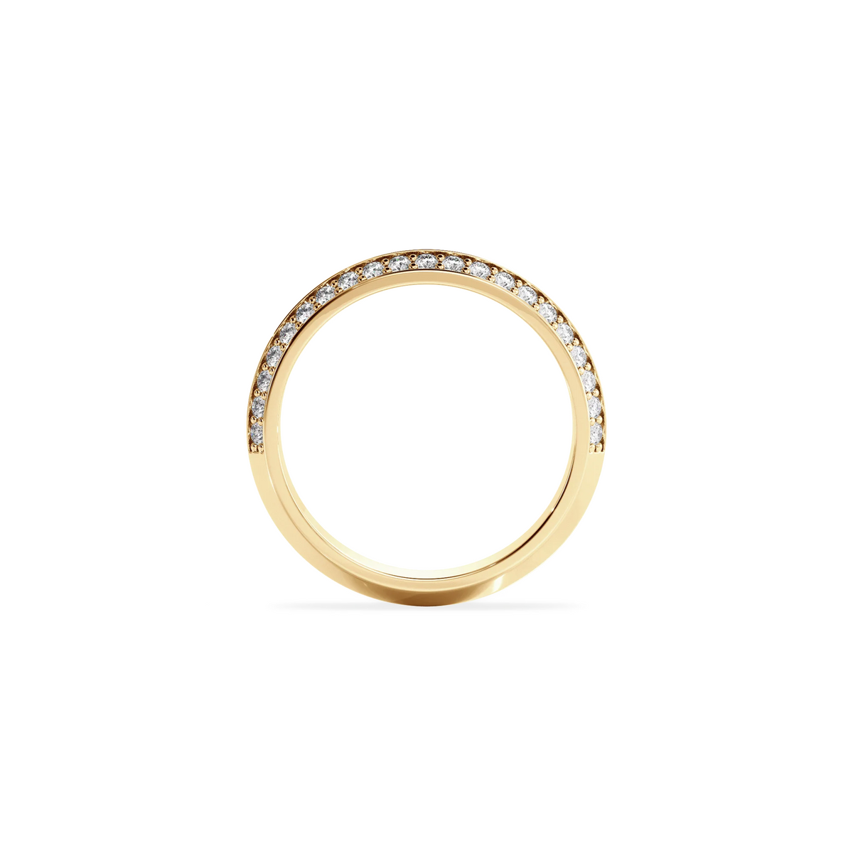 Anillo Lite dos aguas gold con  pavé