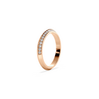 Anillo Lite dos aguas rose gold 3mm con pavé