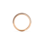 Anillo Lite dos aguas rose gold 3mm con pavé