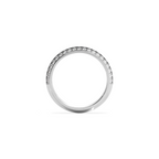 Anillo Lite dos aguas white gold 3mm con pavé