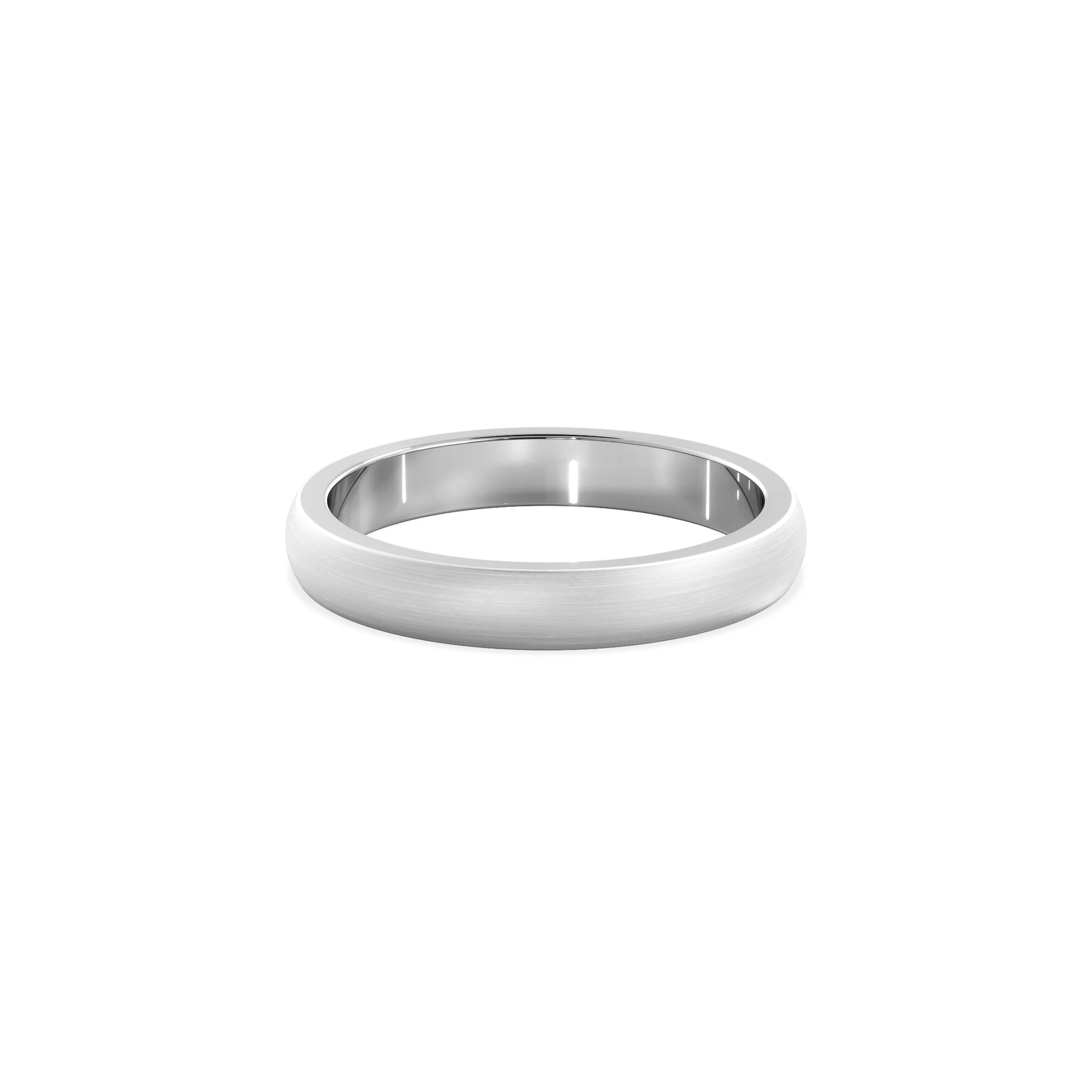 Anillo Classy white gold 3mm Matte