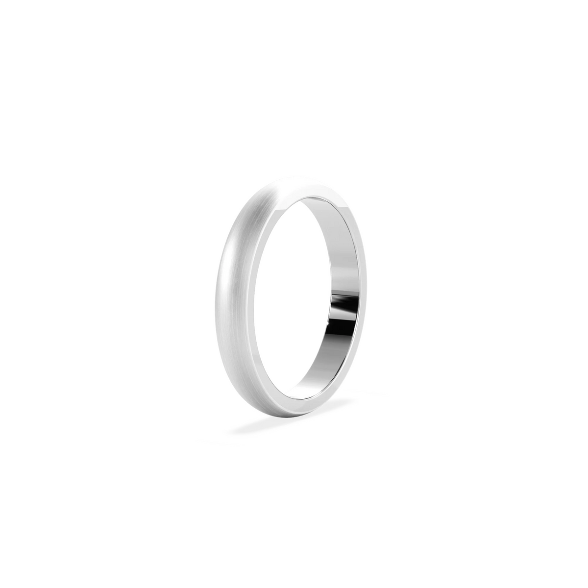 Anillo Classy white gold 3mm Matte