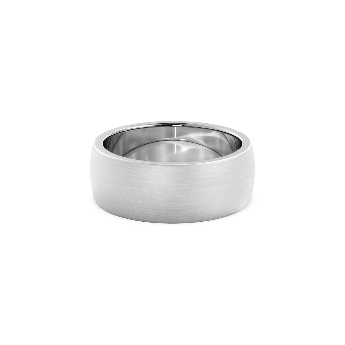 Anillo Classy white gold 6mm Matte
