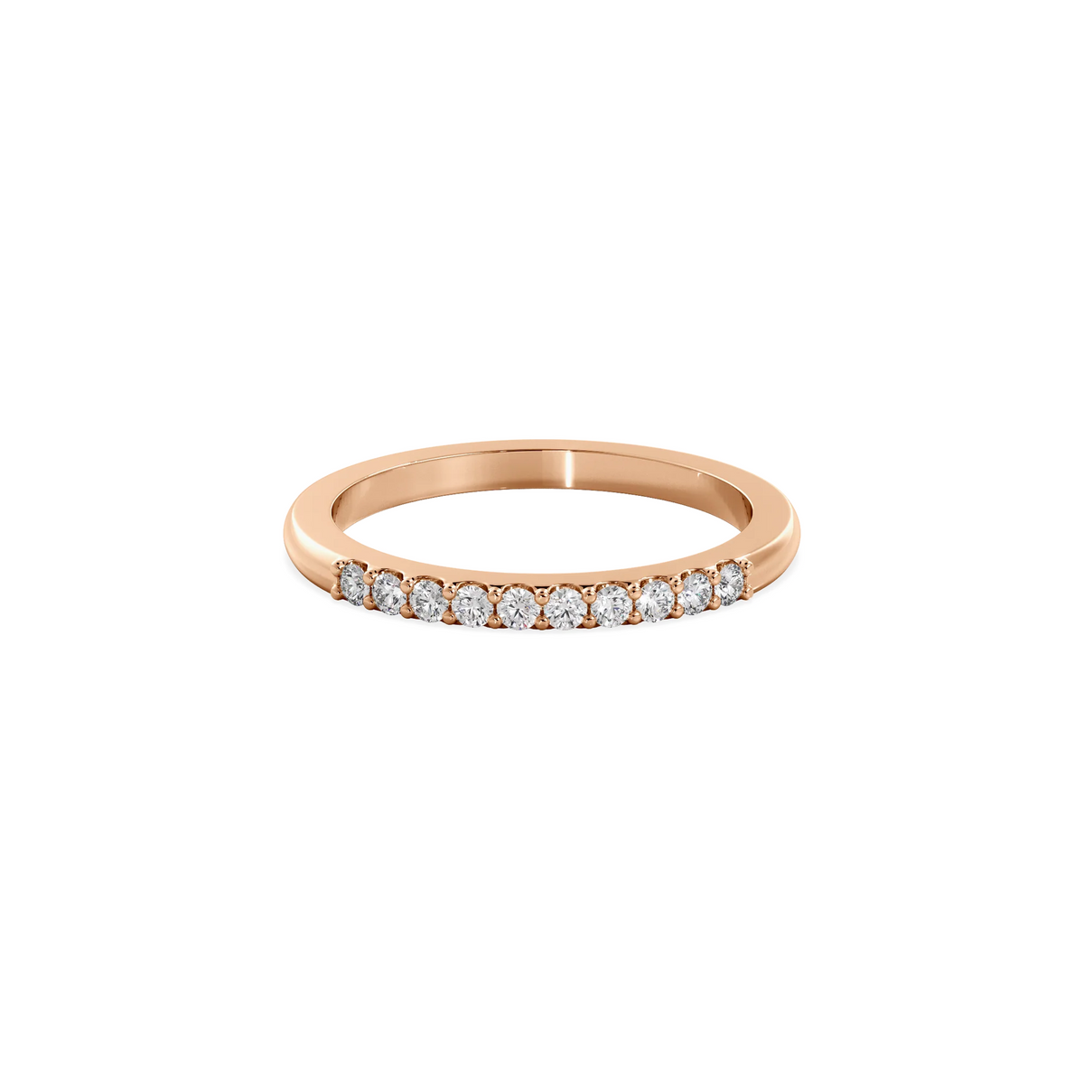 Anillo Destello rose gold 1/4 de pavé