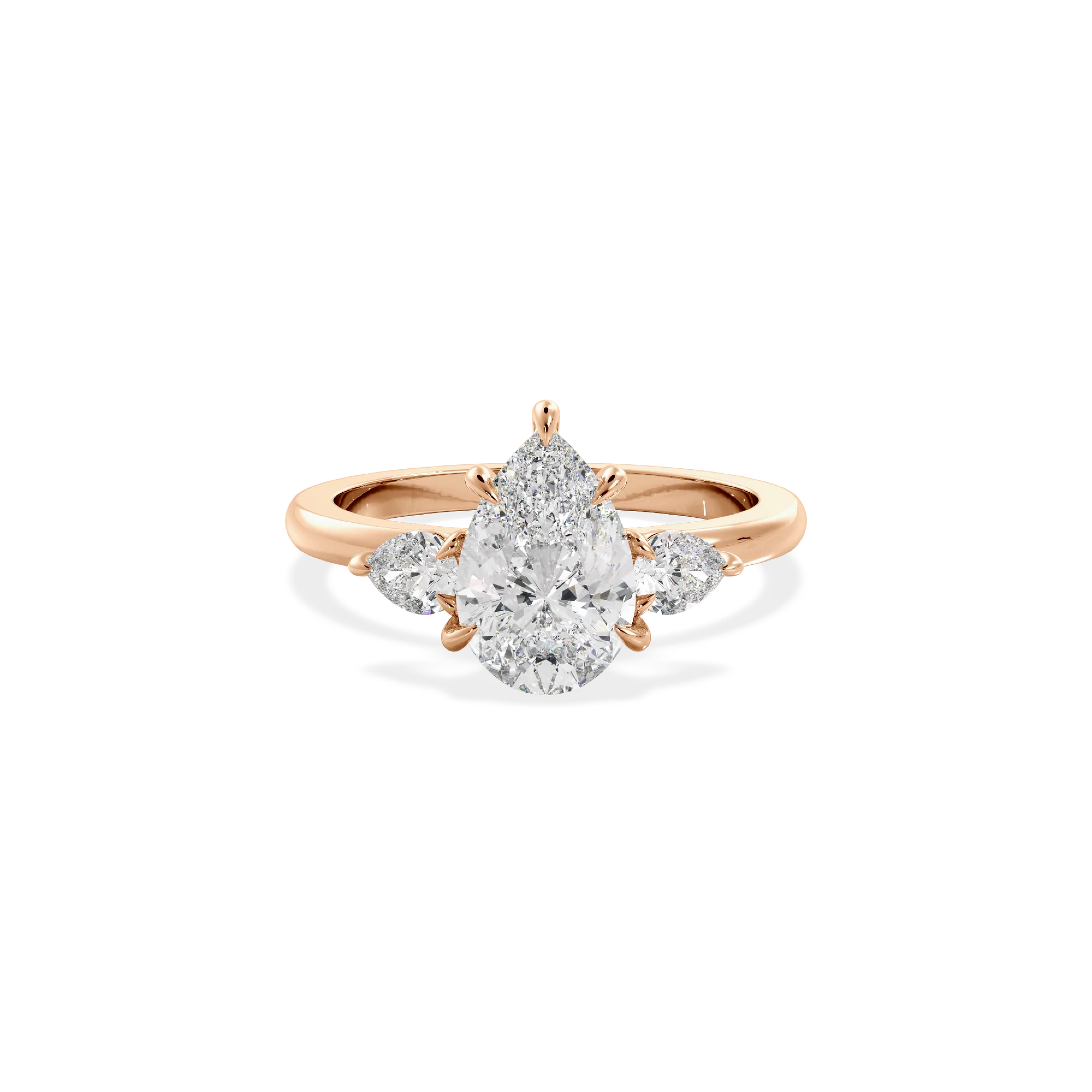 Trinity Pear rose gold
