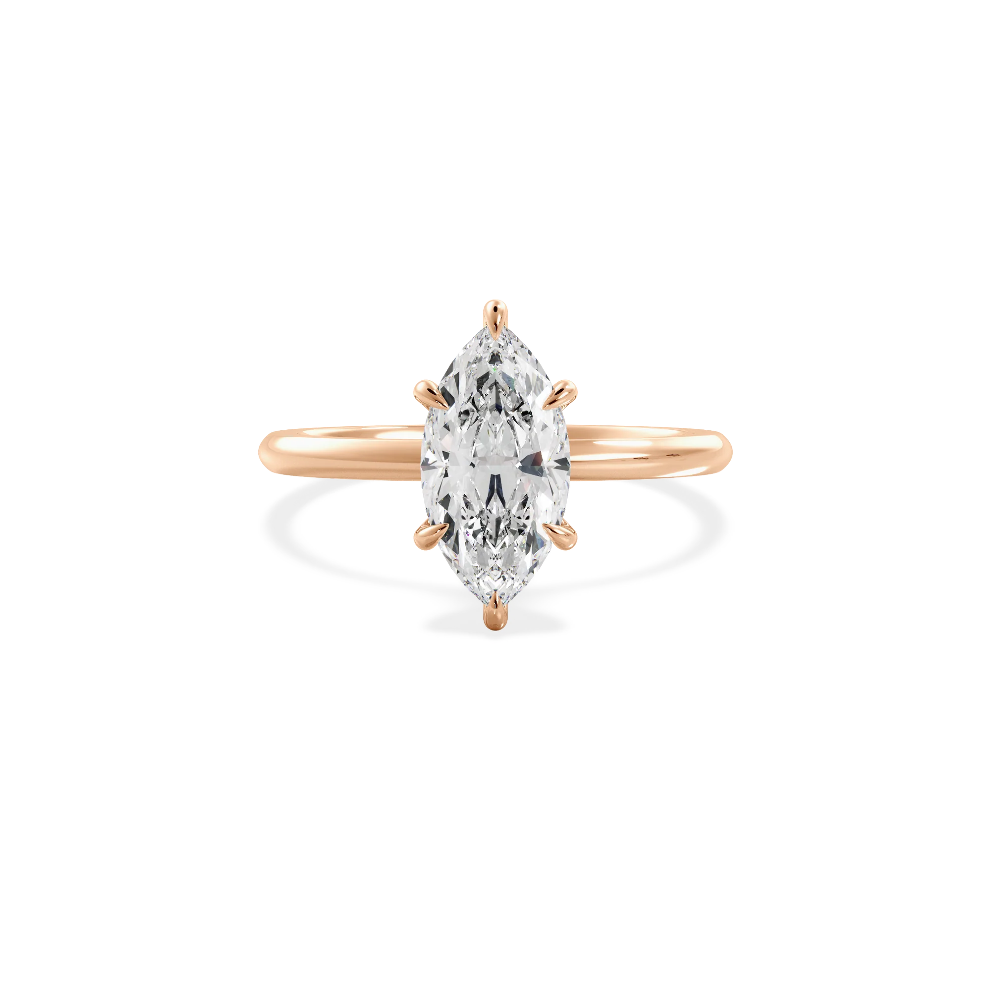 Marquise solitaire rose gold