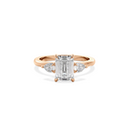 Trinity Emerald rose gold