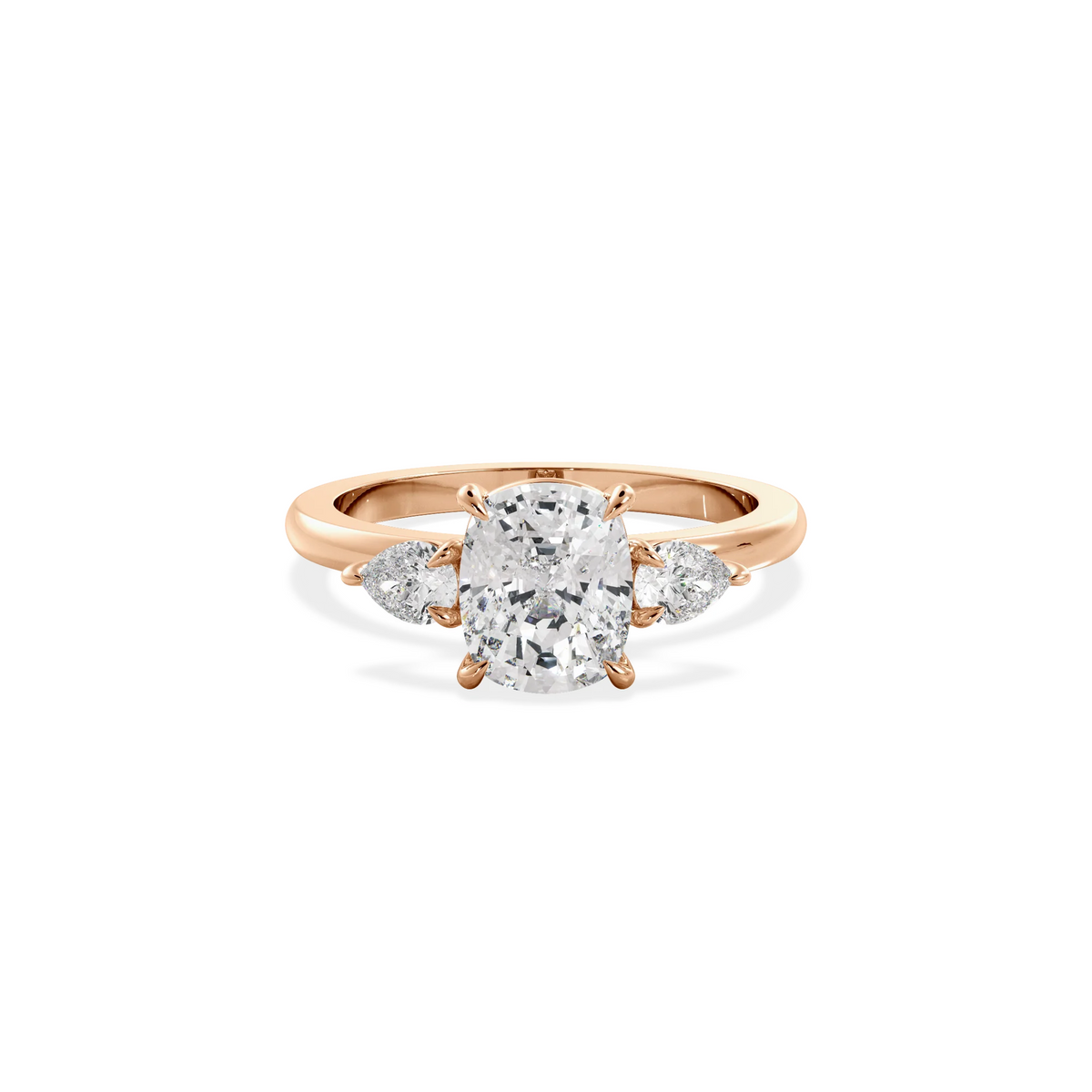 Trinity Elongated Cushion Rose  Gold