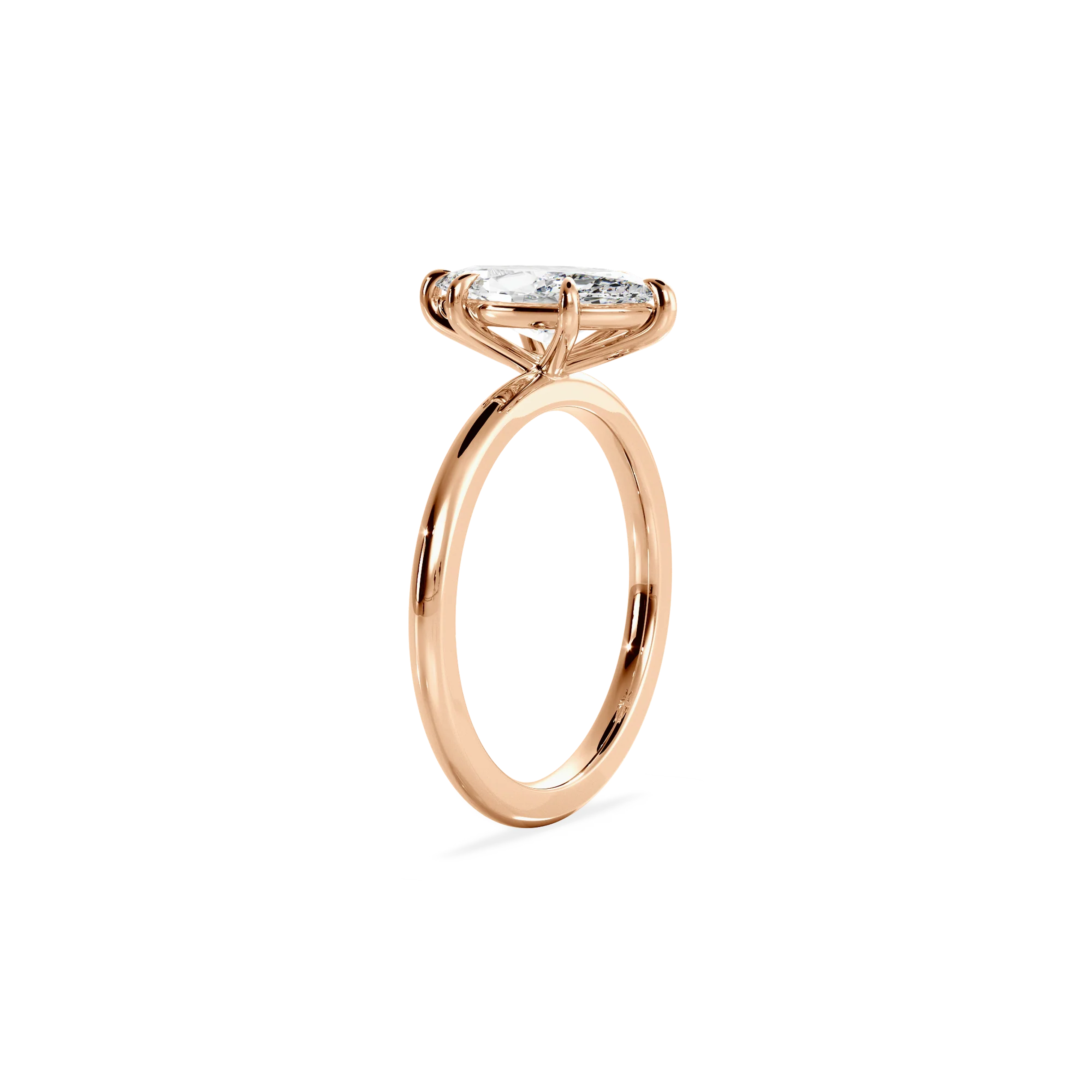 Marquise solitaire rose gold