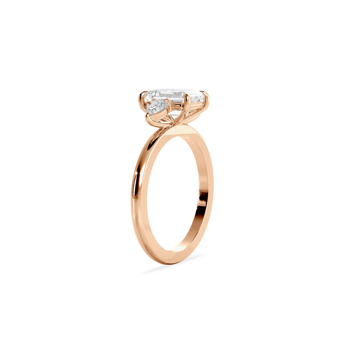 Trinity Emerald rose gold