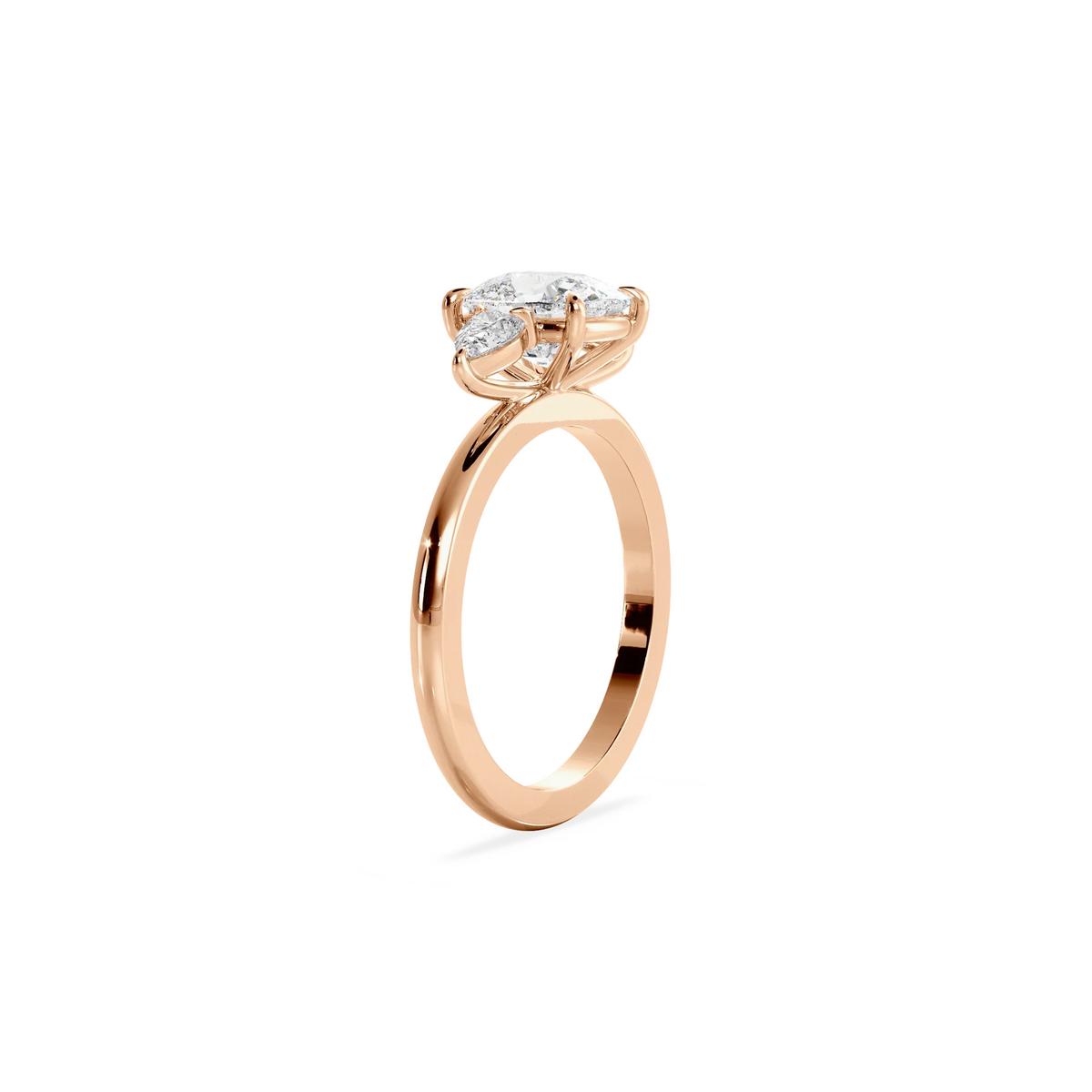 Trinity Elongated Cushion Rose  Gold