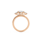 Trinity Elongated Cushion Rose  Gold