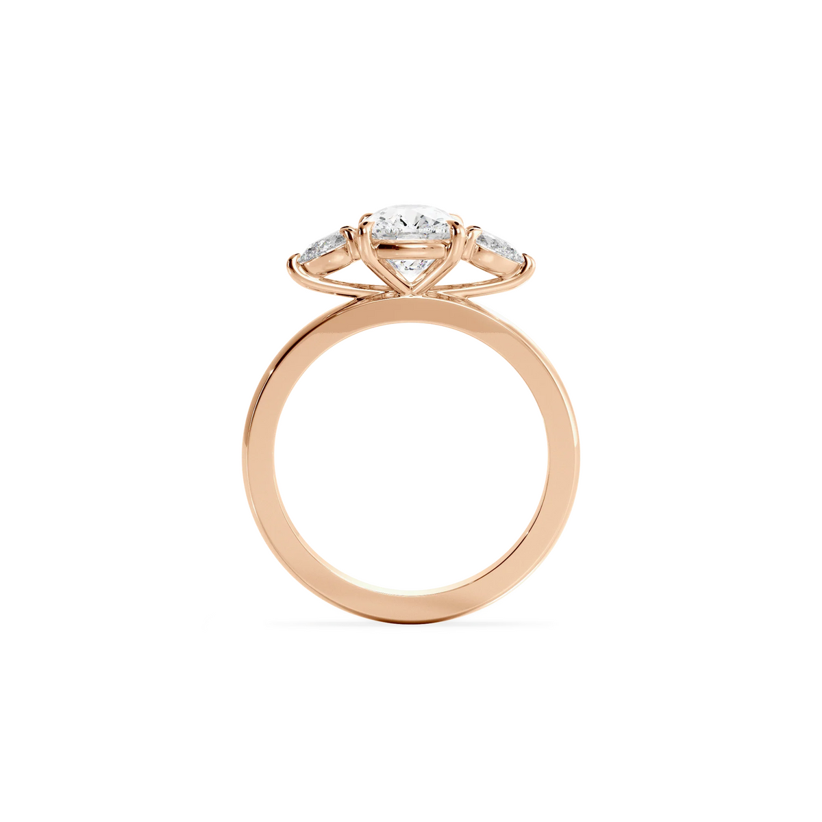 Trinity Elongated Cushion Rose  Gold