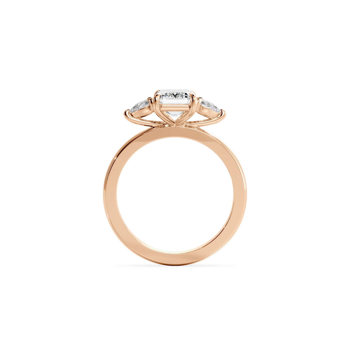 Trinity Emerald rose gold