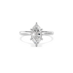 Marquise solitaire with elevated shoulders white gold