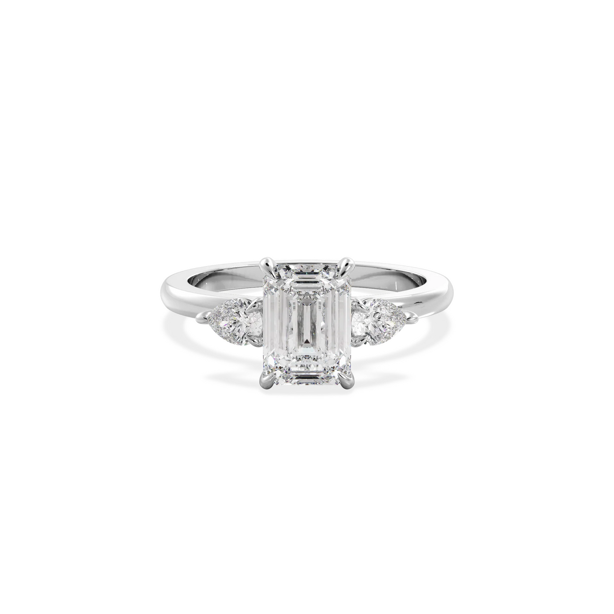 Trinity Emerald white gold